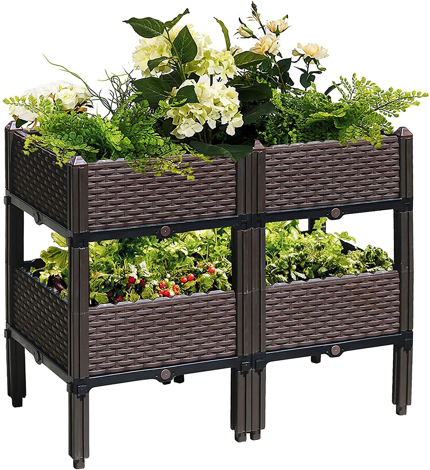 Buy Set of 4 Raised Garden Beds w/SelfWatering Design er Box for