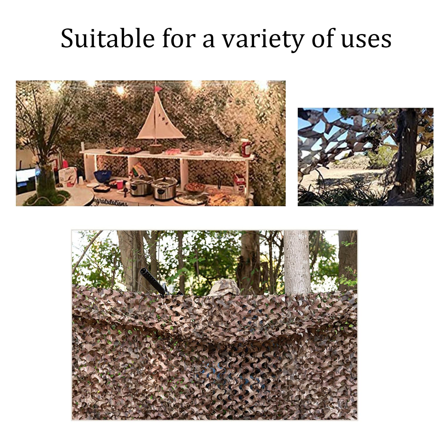 Red De Camuflaje para La Caza,Red De Camuflaje 4x6 m,Red De Camuflaje,Decoración para Acampadas,Paisaje Forestal,para Decoración,Protección Solar,Caza,Persianas,Tiro,Ocultación y Acampadas