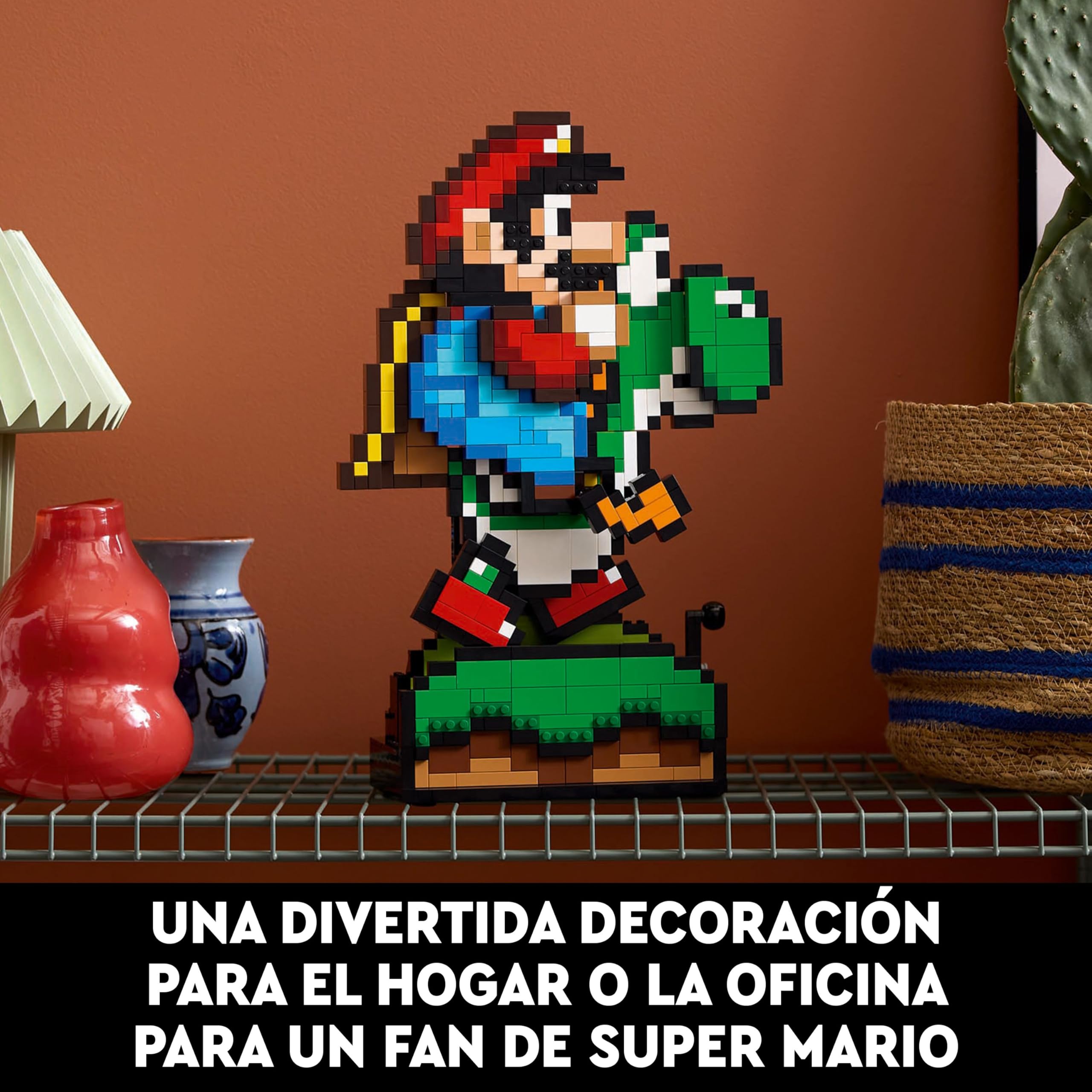 LEGO Super Mario World: Mario y Yoshi Kit de Maquetas para Adultos para Colección de Nintendo, Figuras Pixeladas, Regalo para Hombres y Mujeres, Decoración del Hogar y la Oficina 71438