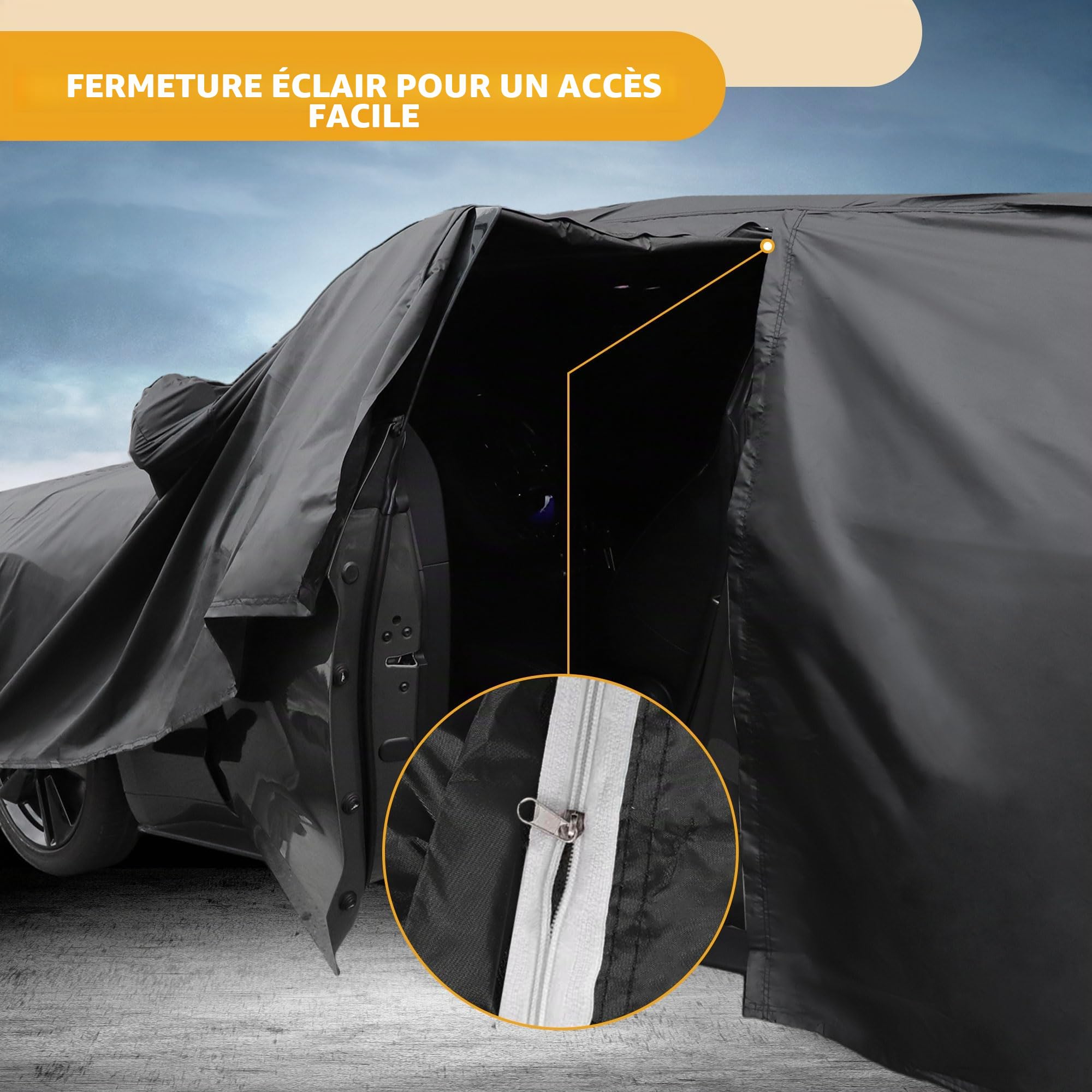 Housse Étanche Toutes Saisons pour Mini Cooper 4 Portes 1PC | Matériau 190T-PU, Dimensions 410x175x135cm, Extérieur, Étanche, Anti-UV, Bandes Réfléchissantes, Toutes Saisons