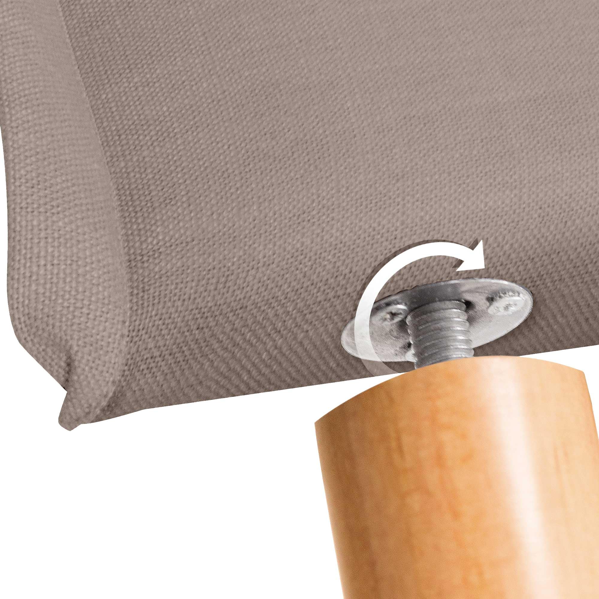 DHOME Tête de lit en Lin Naturel uni avec Bordure tête tapissée Lit Chambre Moderne Top Trending (Terrain, 160x105cm avec Pieds (Lits 150/160))