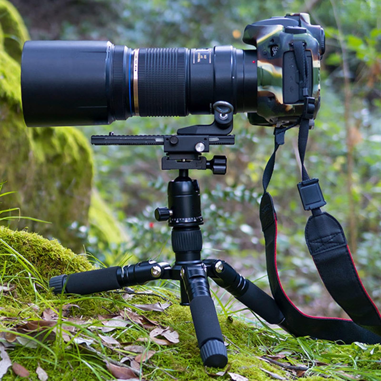 Treppiede Da Tavolo Portatile – Alluminio compatto e leggero | Mini Telefono Regolabile, Fotocamera Reflex Stabile per Video Selfie Vlog | Treppiede Da Scrivania per Torre