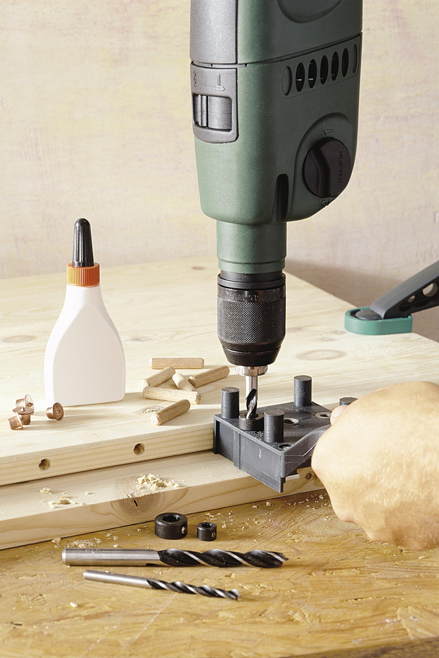 Wolfcraft Coffret Assemblage Tourillons 6, 8 et 10 mm - 78 Pièces