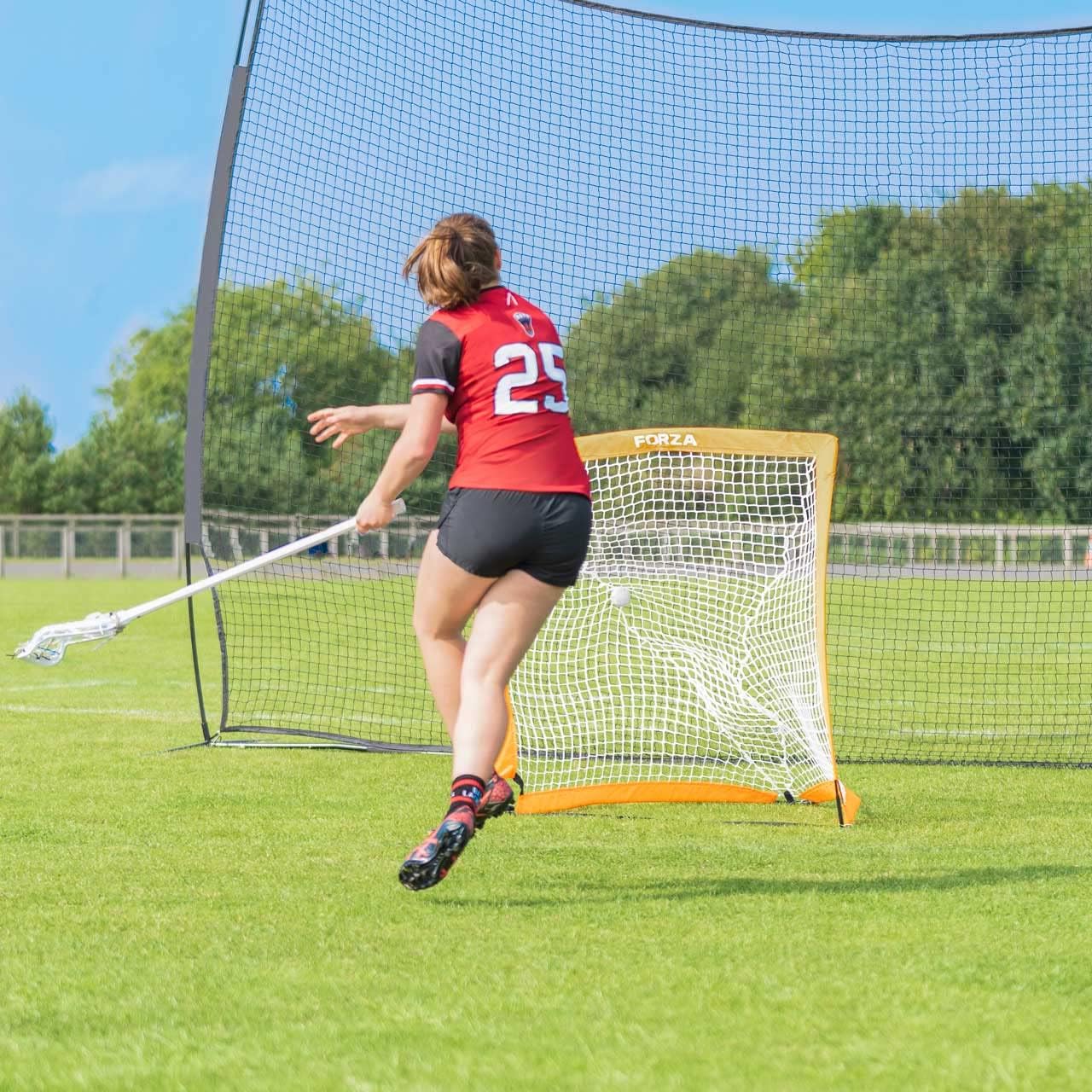 FORZA Flash Pop-Up Lacrosse Goal - [4ft x 4ft] | Pop Up Goal for Lacrosse Training & Matches | Indoor/Outdoor Goals | Portable Goal with Carry Bag | Single or Pair : Sports & Outdoors