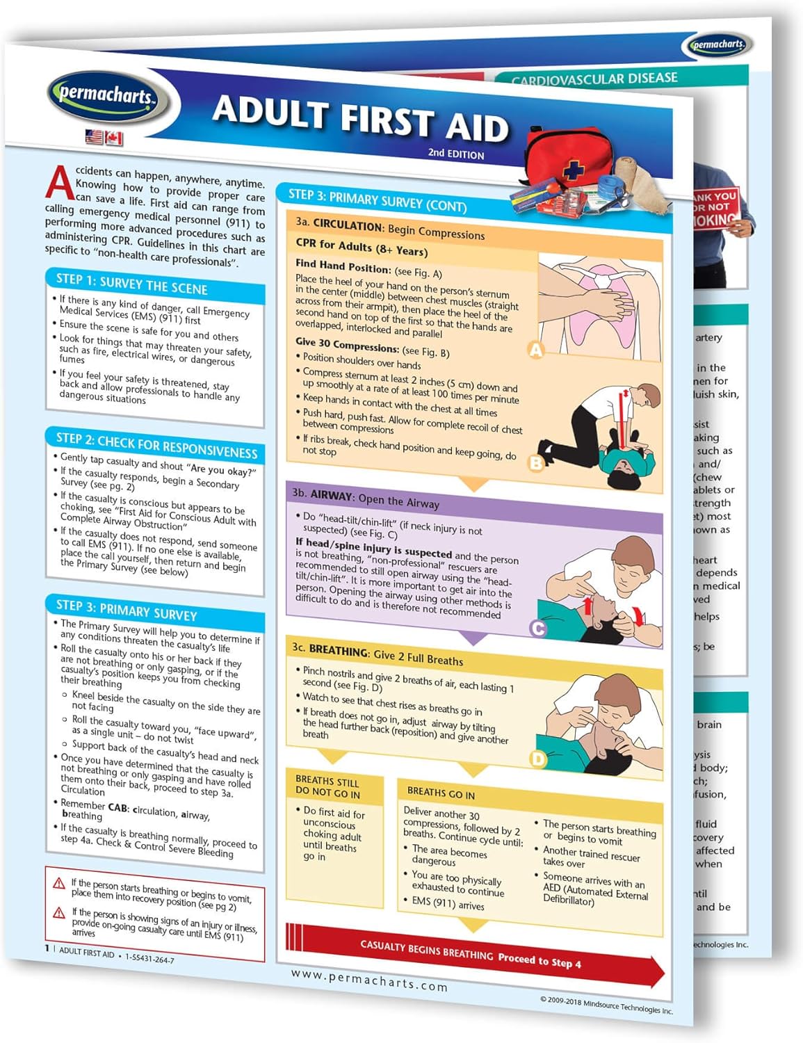 Adult First Aid Guide - Medical - Emergency Quick Reference Guide by ...
