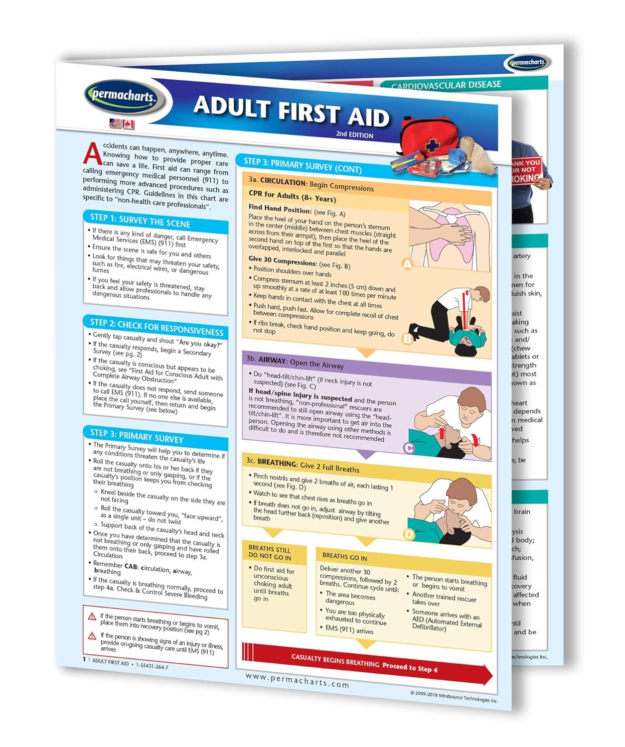 Adult First Aid Guide - Medical - Emergency Quick Reference Guide by ...