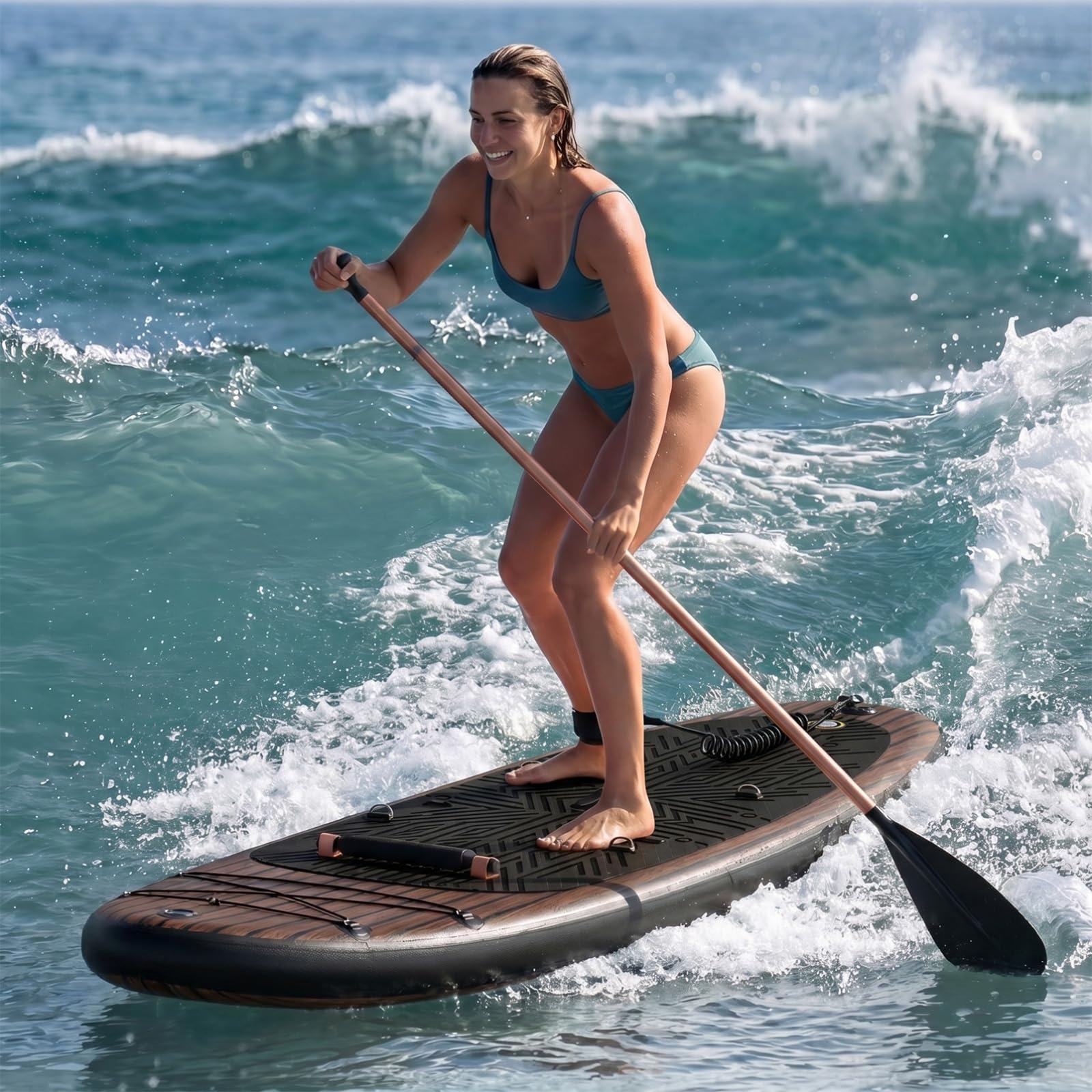 JUMMICO SUP Board Set Aufblasbar, Stand Up Paddling Board mit 2-in-1-Sup Paddel und Sitz. Geeignet zum Sitzen, Liegen. Standup Paddle Boards mit Kamerahalterung und Zubehörset, für Bequeme Nutzung.