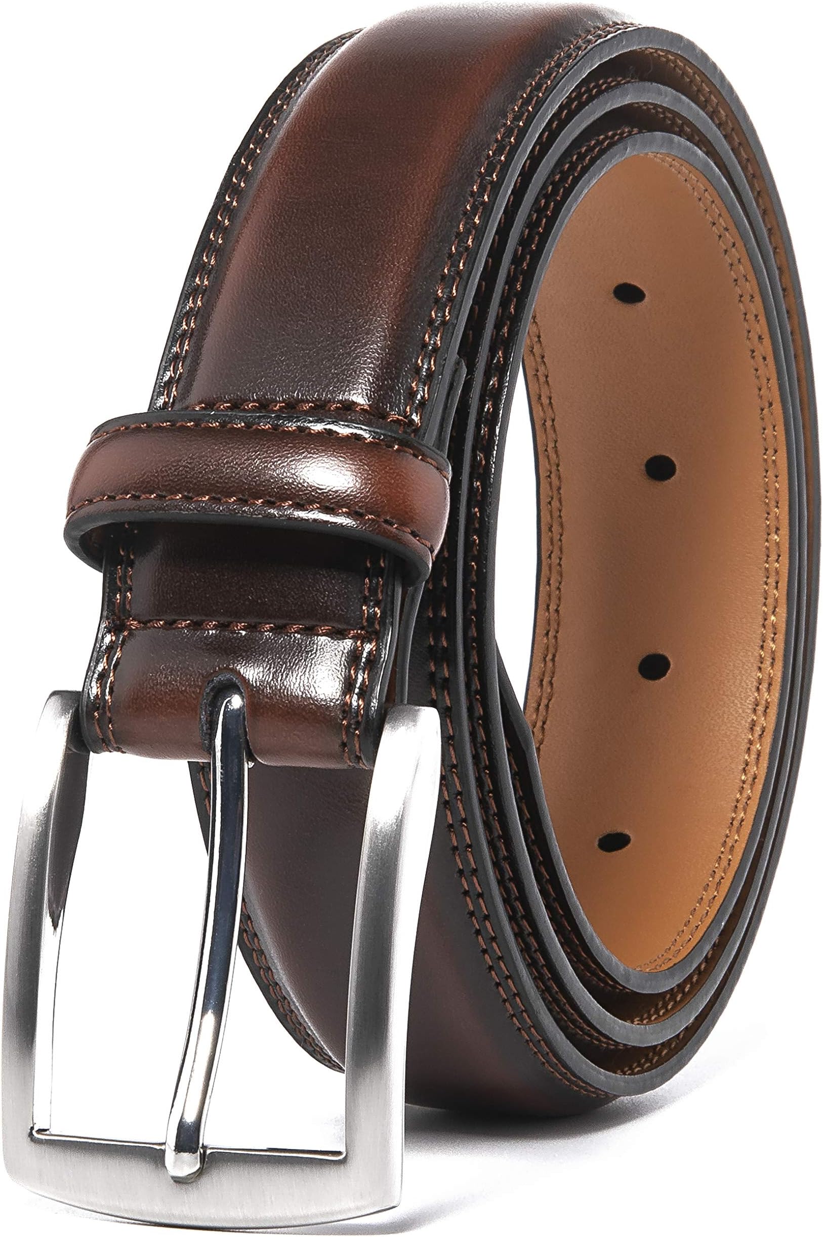 Fabio Valenti Genuine Leather Dress Belts For Men - Mens Belt For Suits, Jeans, Uniform With Single Prong Buckle