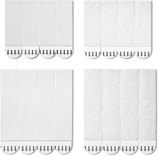 Jellysub 36-Pairs (16-L, 20-M, 72 Strips) Picture Hanging Strips Value Pack, Removable Hook and Loop Tape, Picture Hanger Damage Free, Adhesive Strips for Frame Hanging on The Wall, Water-Resistant (White)
