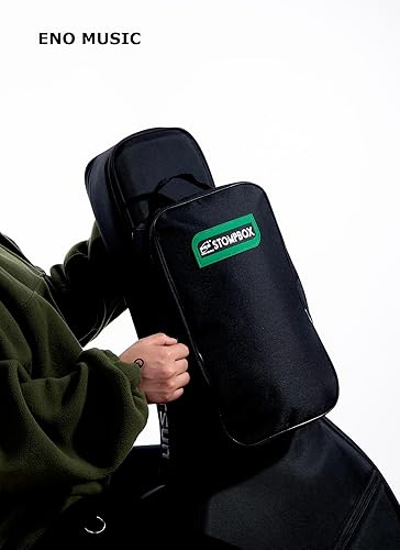 Miniatura 5 de ENO MUSIC Stompbox - Tablero de pedal grande portátil de aleación de aluminio con cinta de montaje y bridas para cablespedales, accesorios de 19.9