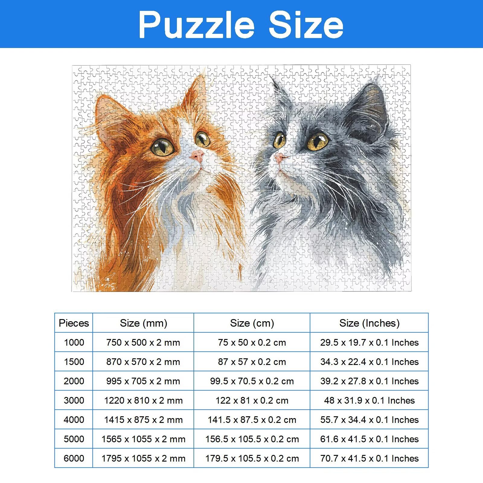 Puzzle 1500 Pièces Chat, Puzzle 1500 Pièces Adultes et Enfants, Puzzles Bois avec Une Boîte d'emballage Exquise, Jeu Éducatif Puzzles Animal, Decoration Maison, Cadeau Femme, Cadeau Homme, -8561