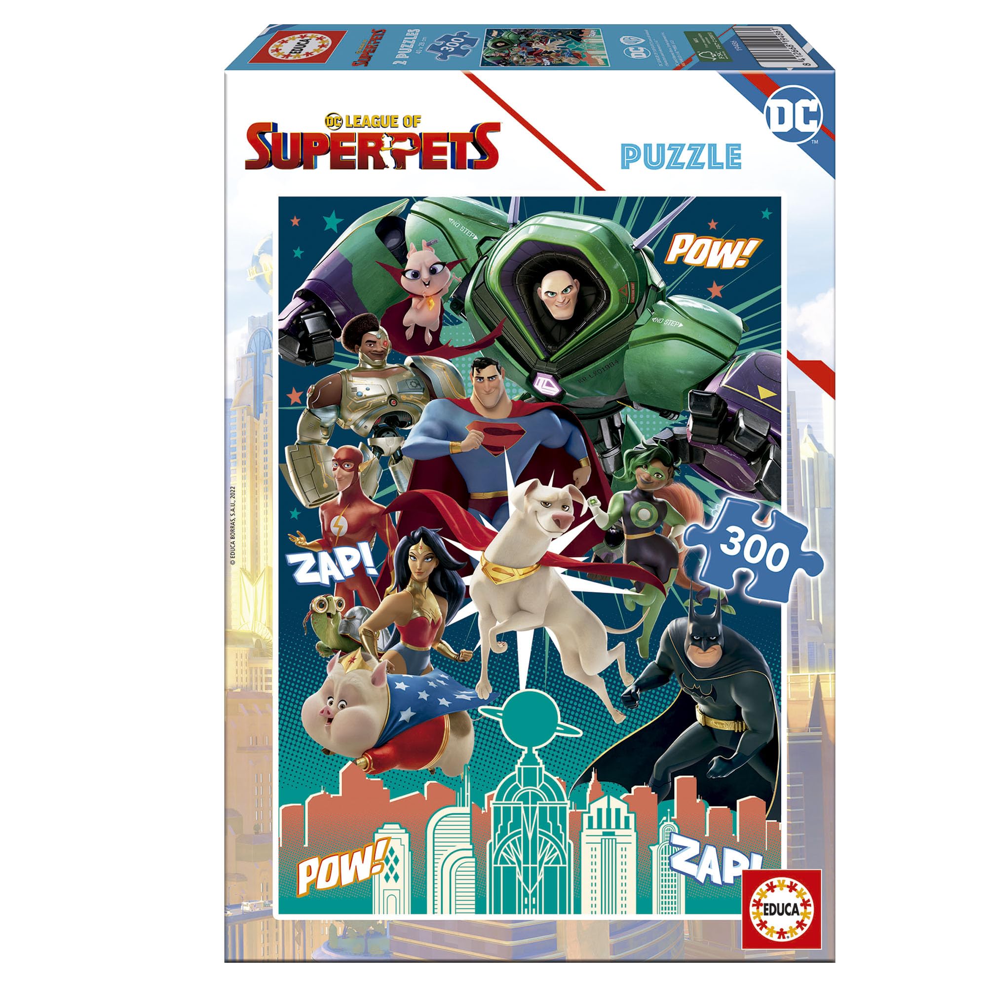 Educa - DC League of Super-Pet 200 pezzi puzzle per bambini. Misura una vo