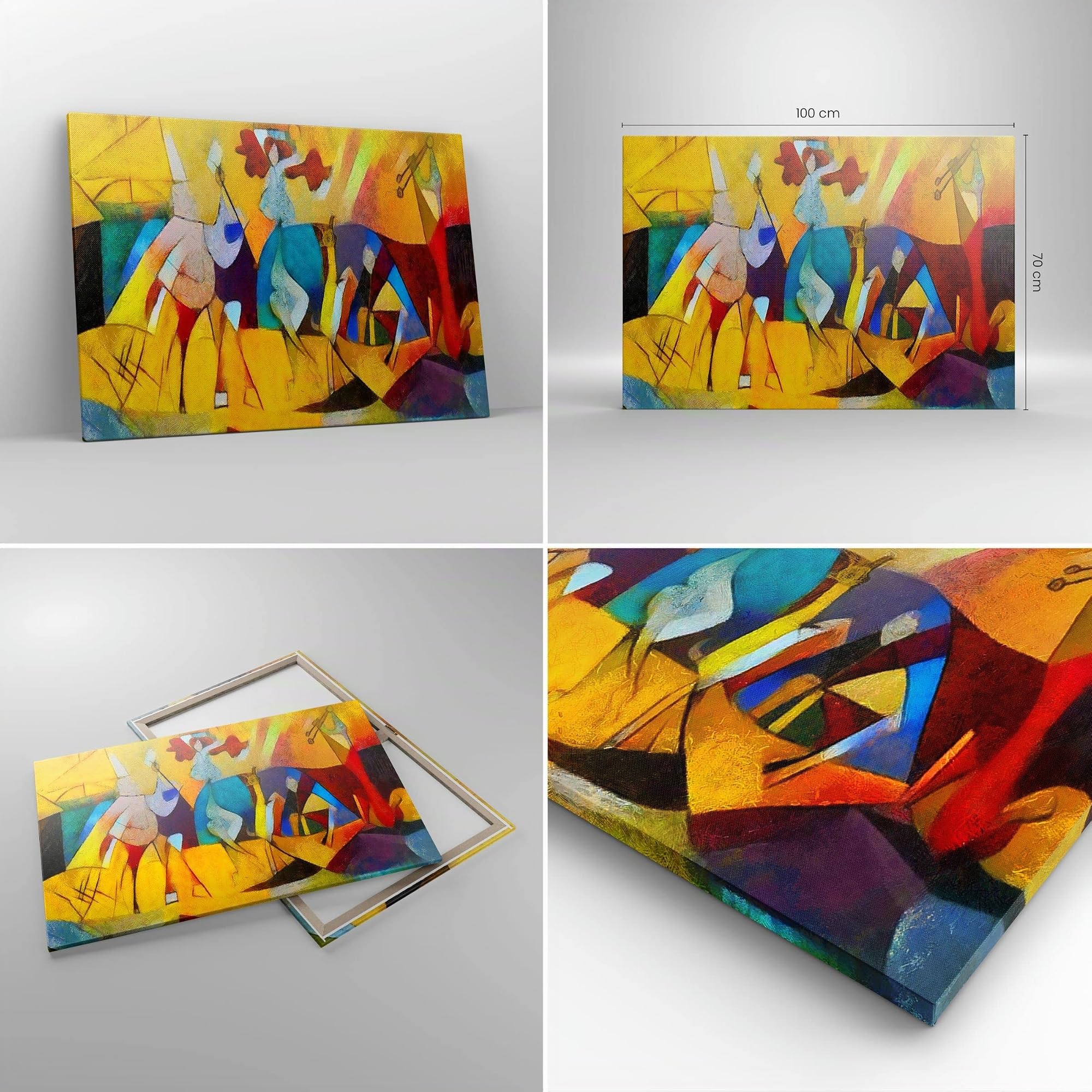 Stampe da Parete Moderne 100x70 cm Quadro su Tela Astratto Arte - 3455 | Astrazione Moderno Quadro Decorativo Grande 1 pezzo Soggiorno Camera da Letto Arte da Parete Decorazione da Parete ARTTOR