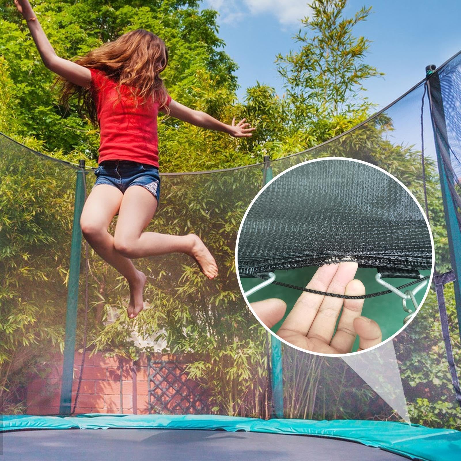 Rete Di Ricambio Per Trampolino, Rete Di Sicurezza Per Trampolino Da 10 Piedi Con Cerniera Accessori Per Trampolino Ricreativo Ingresso Con Cerniera A Maglia Fitta 86428364