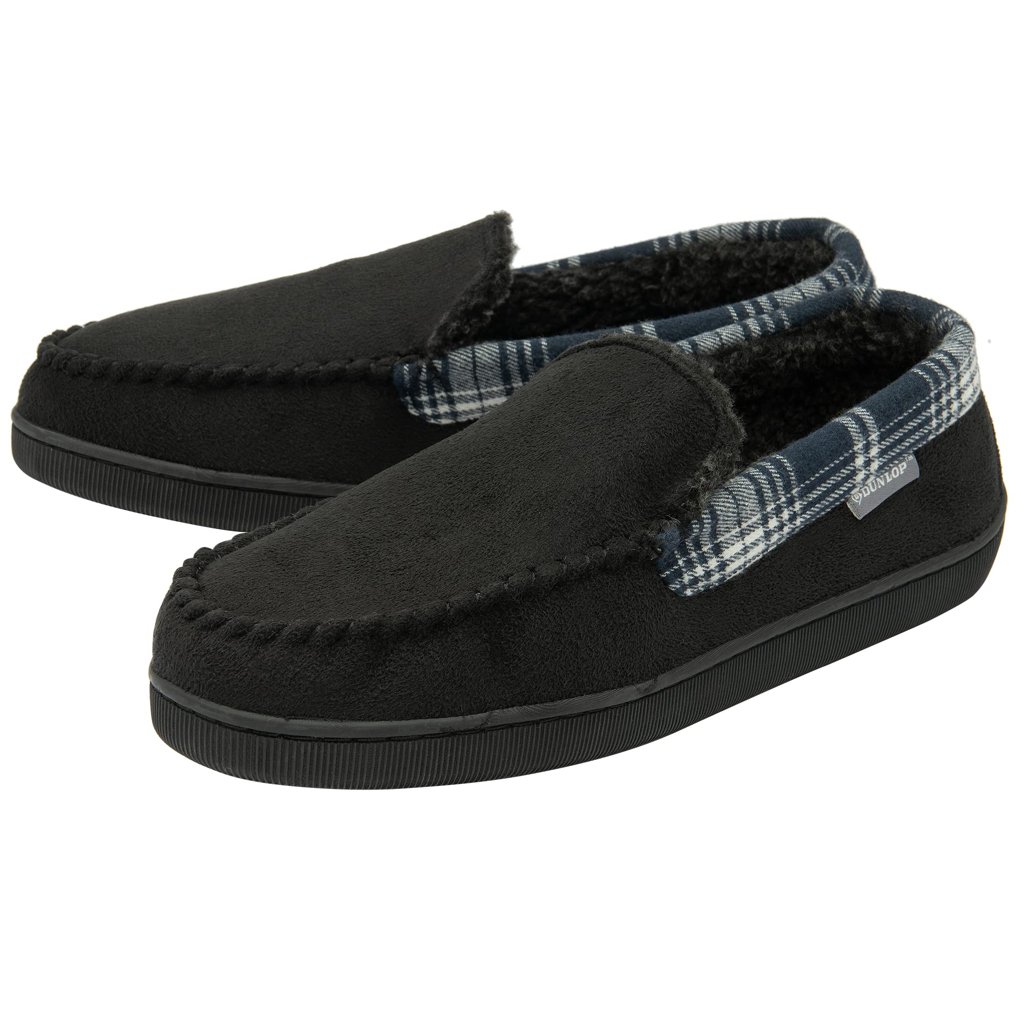 Dunlop Mens Faux Suede Moccasin Slipper