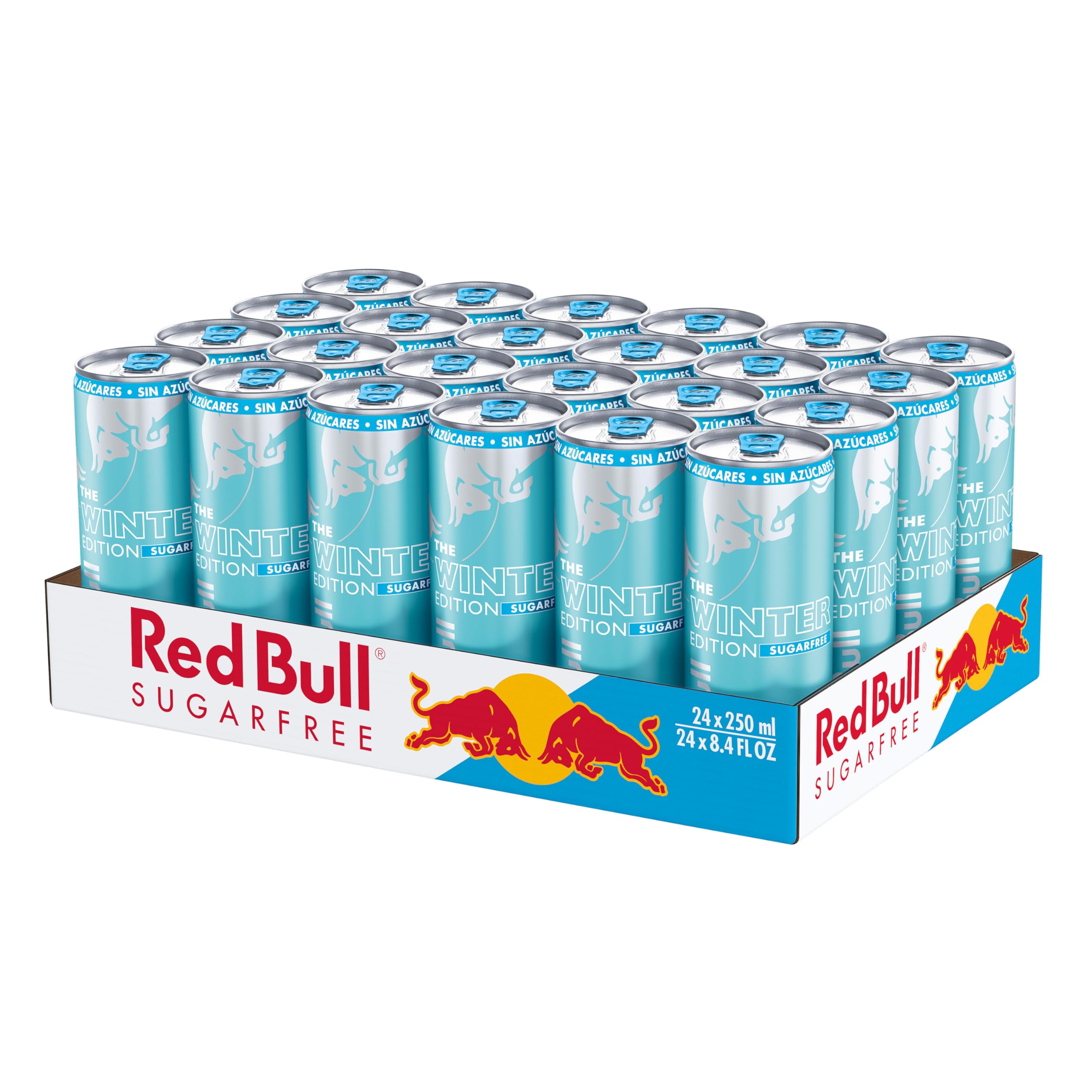 Red Bull Bebida Energética, Ice Vanilla y berry sugarfree 24x250ml (Paquete de 2)