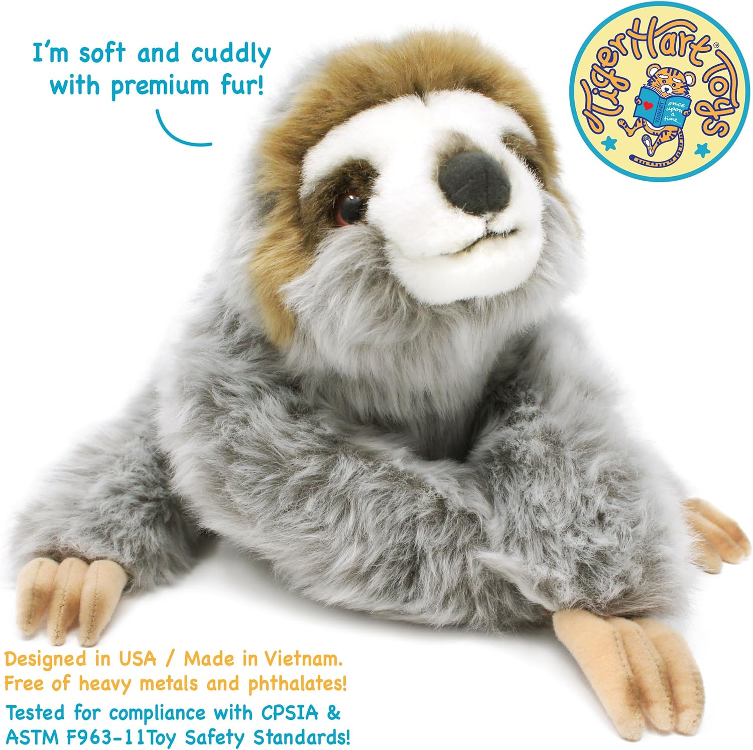 TigerHart Siggy The Threetoed Sloth Baby - 9 Inch Stuffed Animal Plush