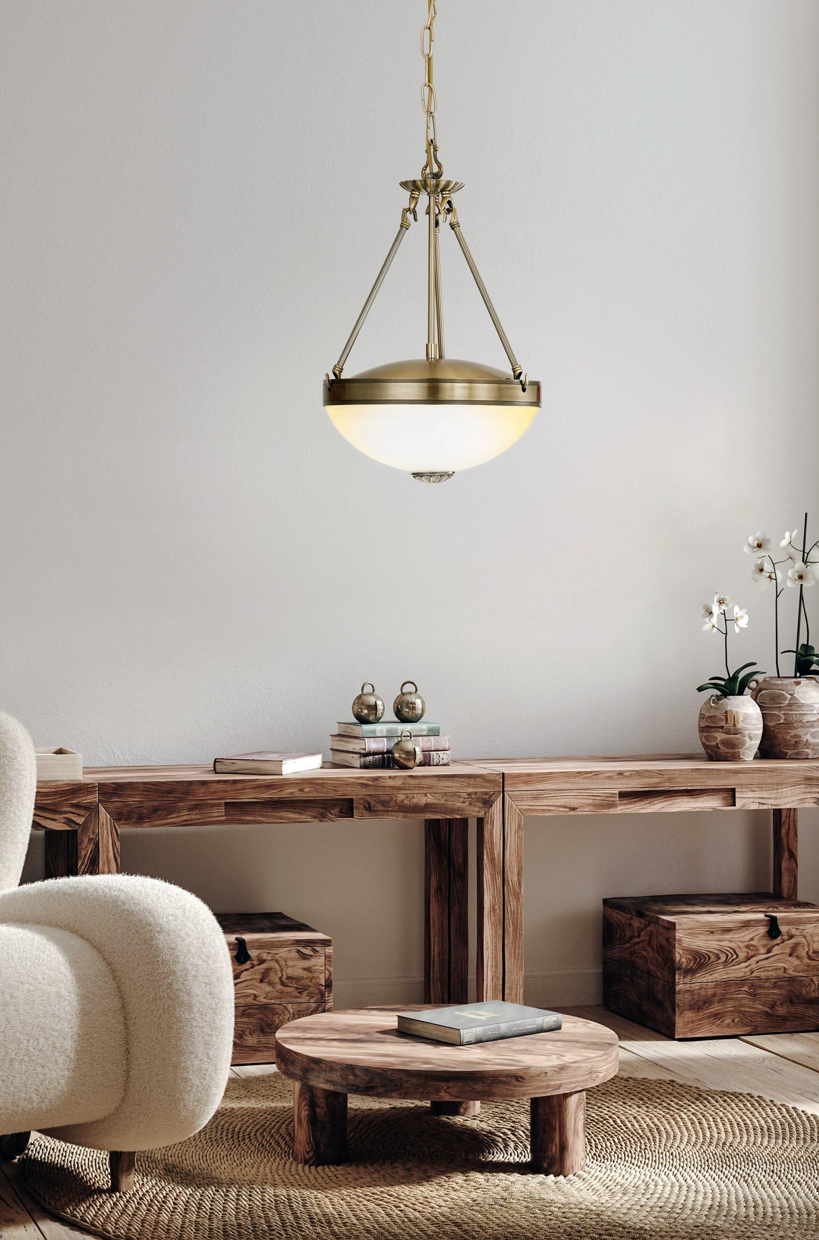 Eglo lampada a sospensione Savoy, 2 fiamme, vintage rustica, metallo