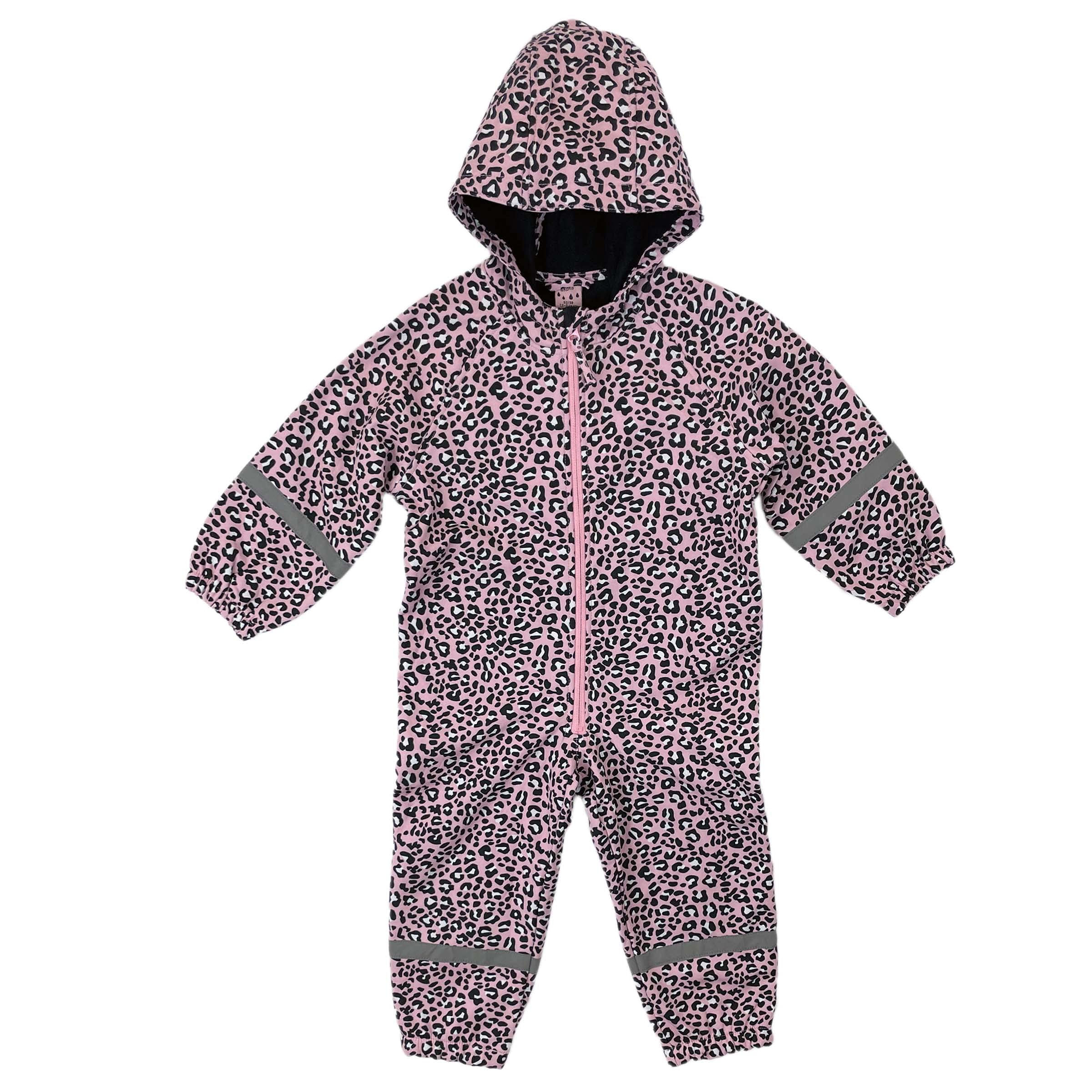 G5 APPARELGirls Waterproof Softshell Fleece Lined Puddle All In One Kids Rain Suit Overall