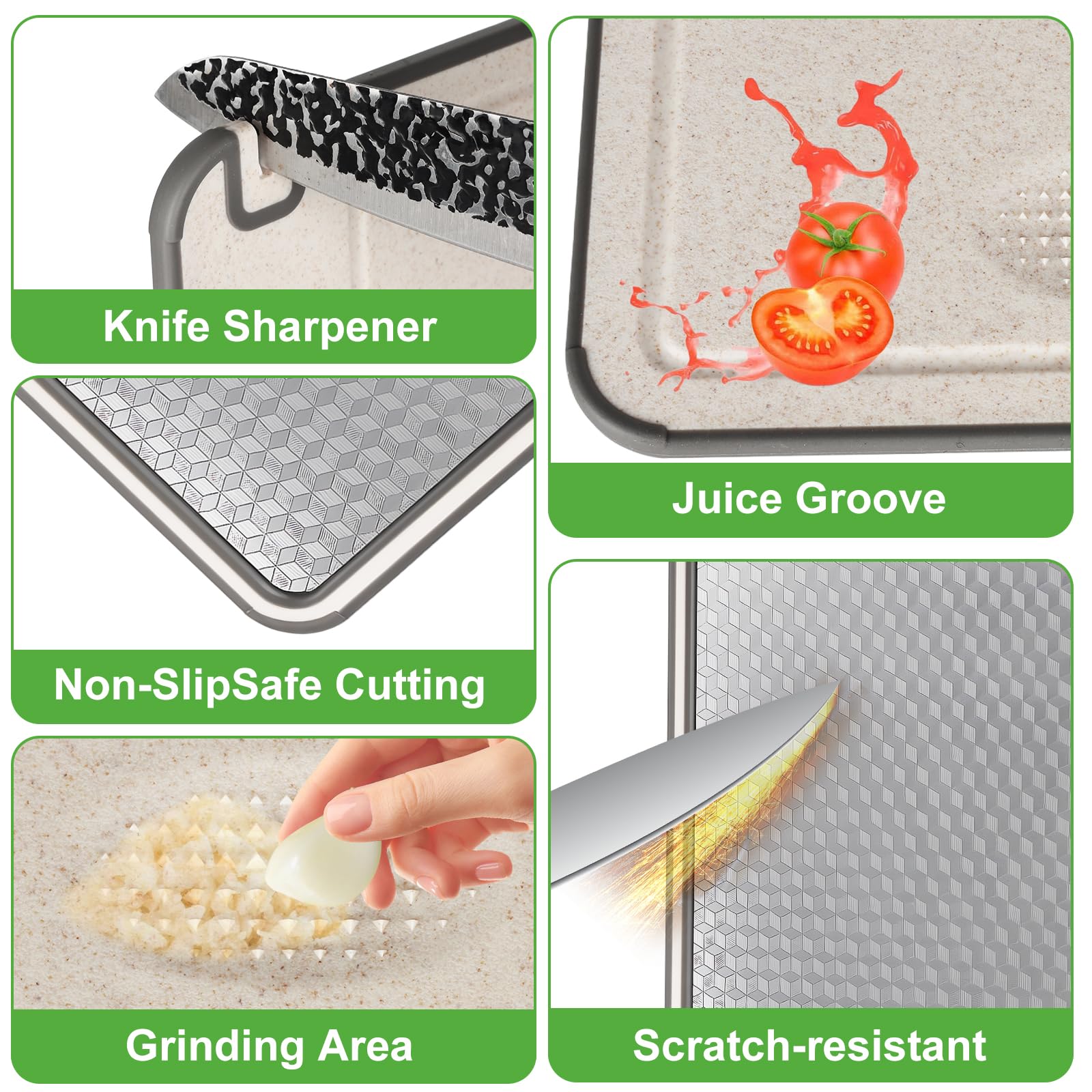 Tabla de Cortar de Acero Inoxidable Doble Cara para Cocina