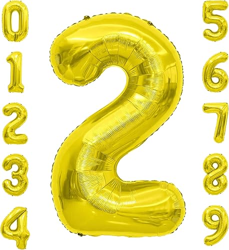Miniatura 121 de Globo de números de 40 pulgadas, globos de números plateados, globo de número 2, globos de aluminio grandes de cumpleaños, fiesta de cumpleaños