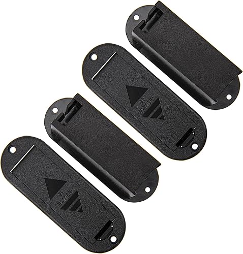4 unidades Yootones Guitar Pickup Caja de batería de 9 V, funda compatible con pastilla activa de bajo y guitarra (negro)