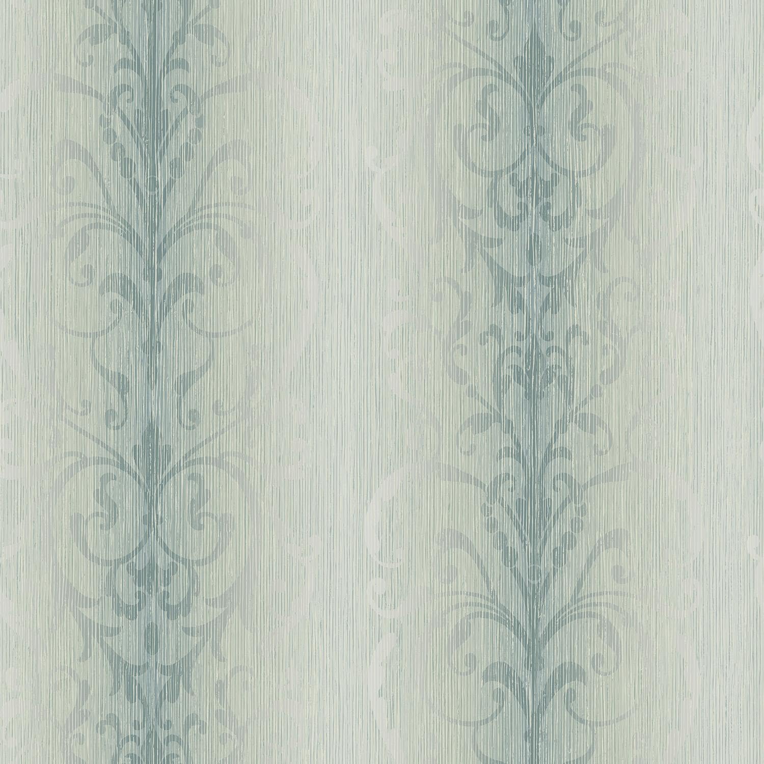 Jasmine Damask Sage Wallpaper - Classic Traditional Shimmer - Acrylic Coated Stylish Trendy Feature Wall