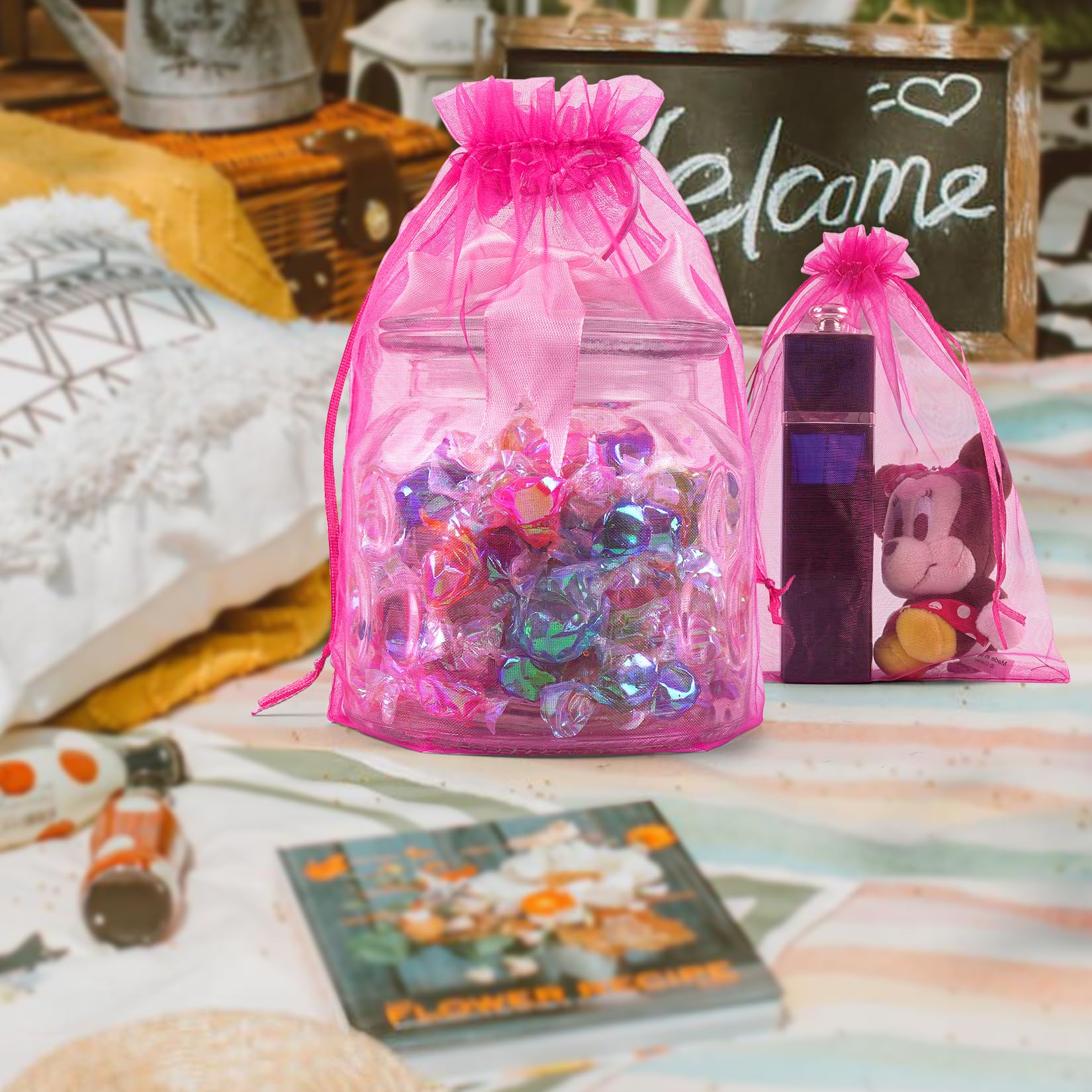 Organza-Beutel Transparent, 15x23cm, 50 Stück: Für Geschenke & Schmuck