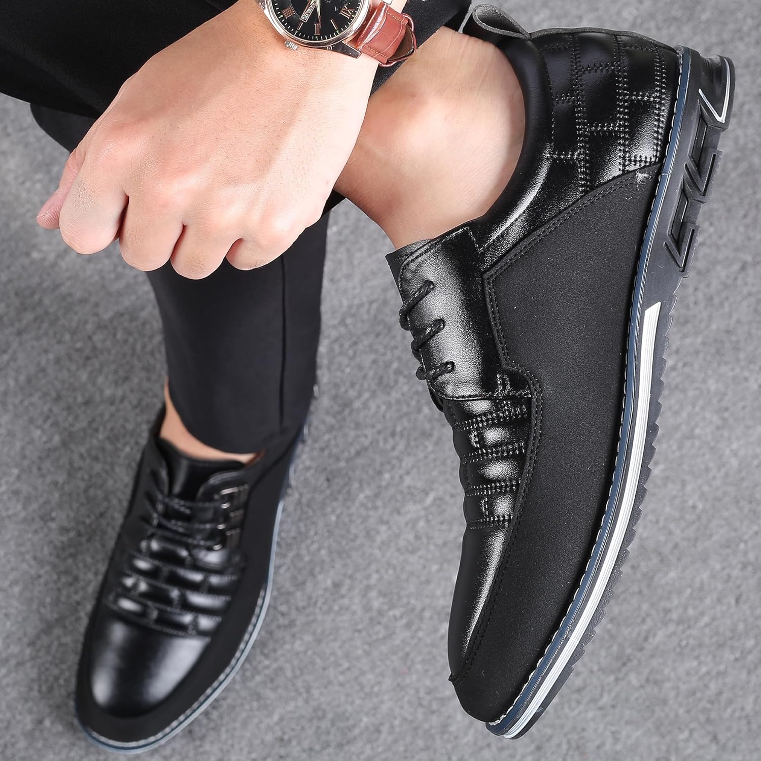 COSIDRAM Men Casual Shoes Fashion Business Luxury Dress Shoes Office Loafers Flats Sneakers for Male - Image 2