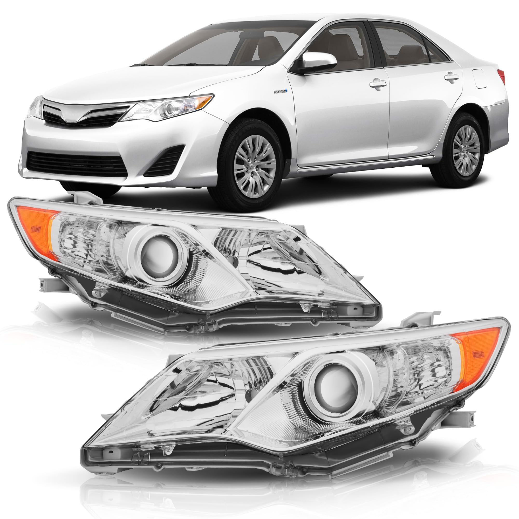 corkiauto Headlights for 2012-2014 Toyota Camry