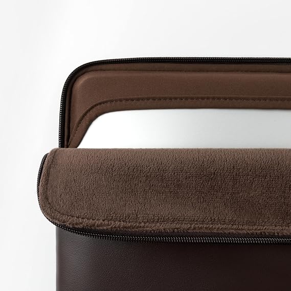 Comfyable 13 inch MacBook Air 13 inch M4 M3 M2 M1, 13 inch MacBook Pro, PU Leather Bag Slim Laptop Case Compatible with Waterproof Case, Chocolate