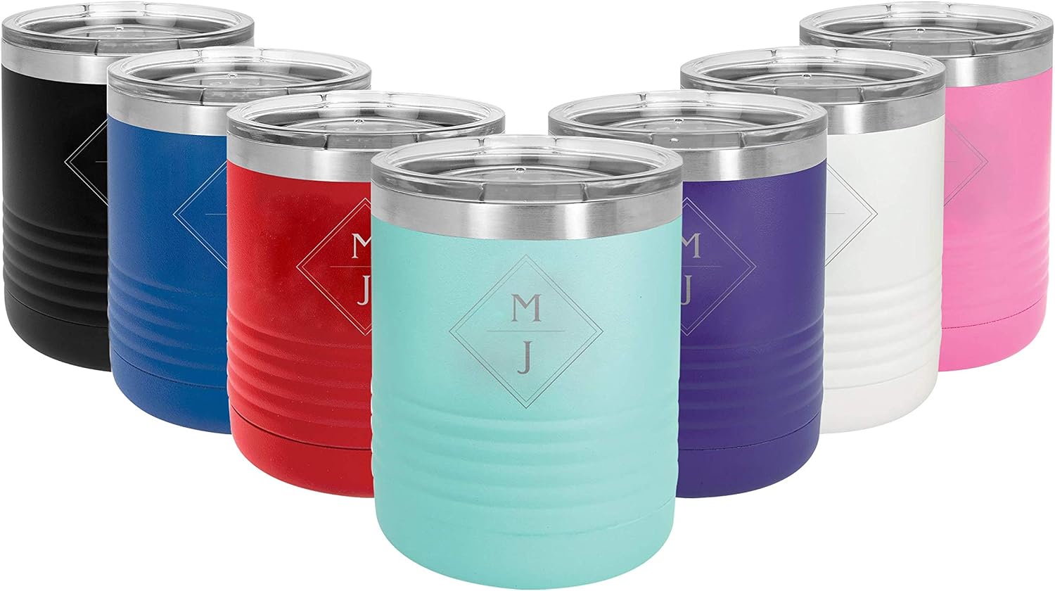 Diamond Personalized Stainless Steel Tumbler 10oz (BLUE)