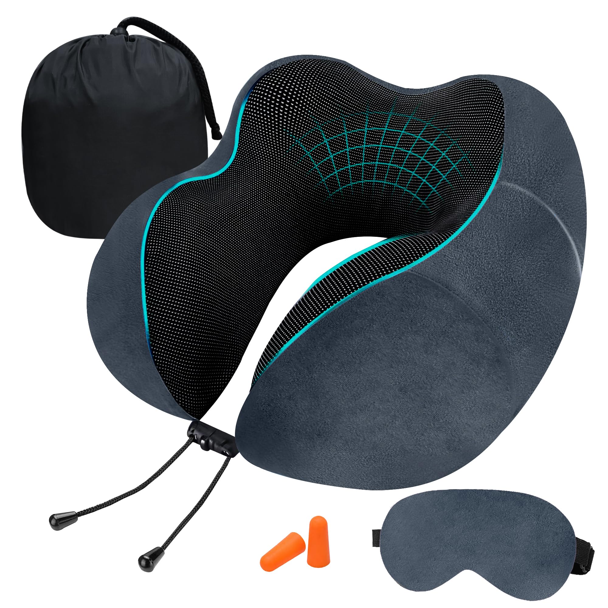 Travel Neck Pillow - Memory Foam Comfort -12