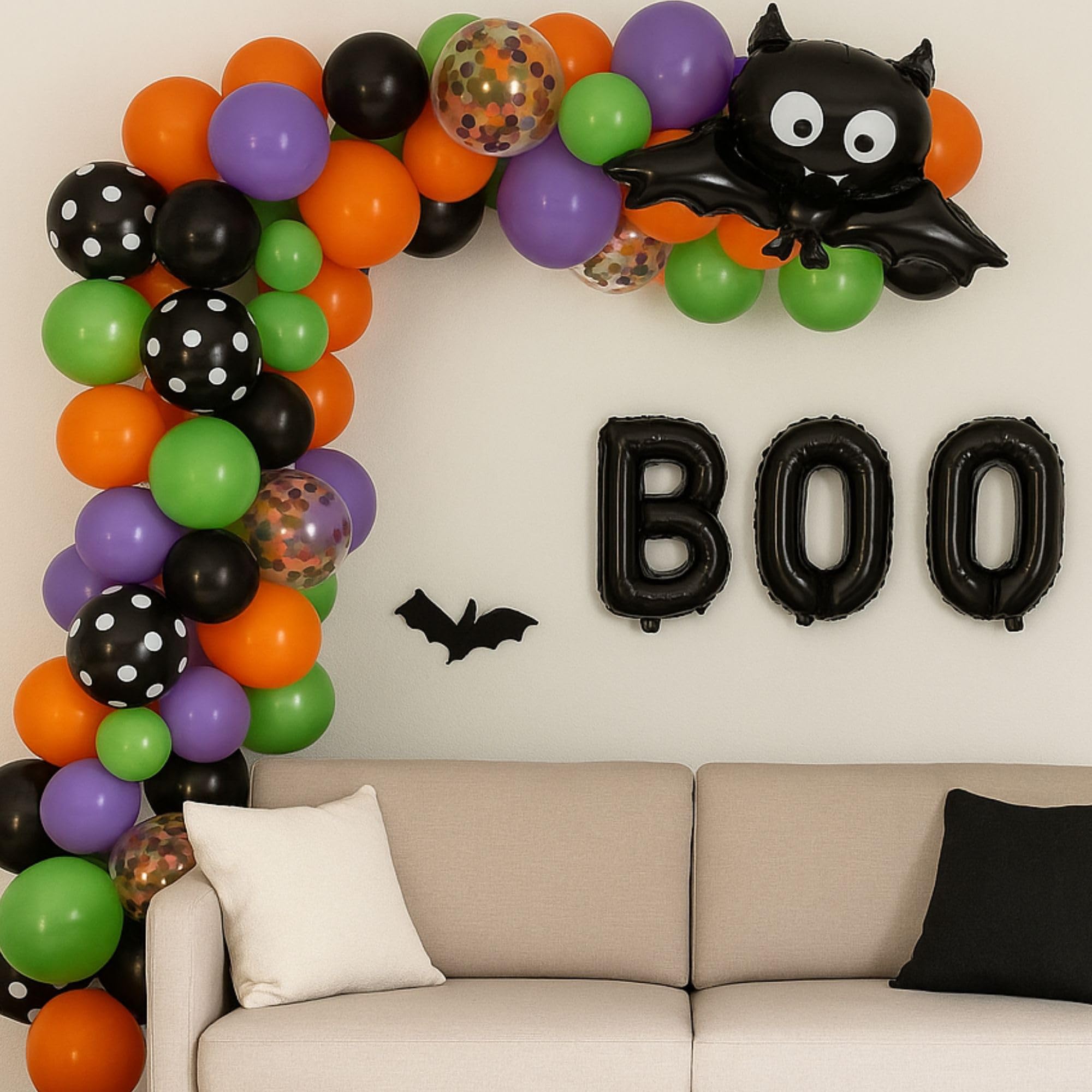 Zestaw Deluxe do łuku balonowego na Halloween / 93 sztuki
