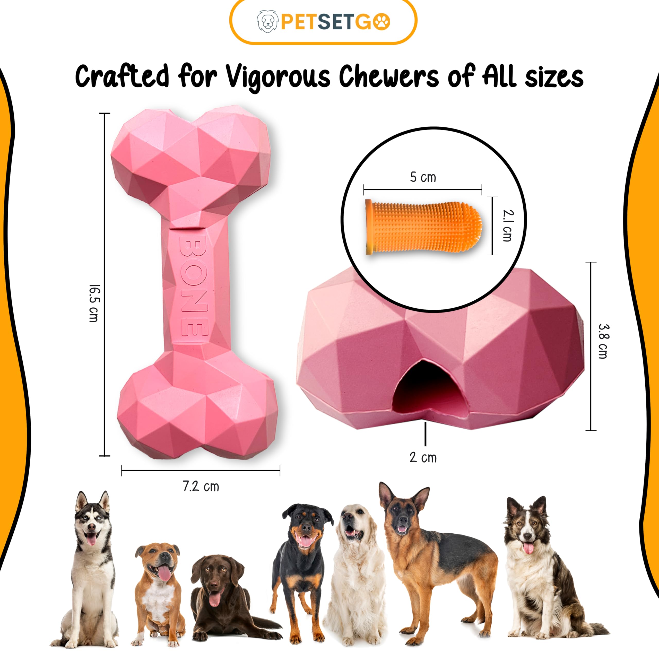 PetSetGo Indestructible Dog Chew Toy for Aggressive Chewers Long Lasting Natural Tough Toy for Bordeom Dog Teething relief - Image 3