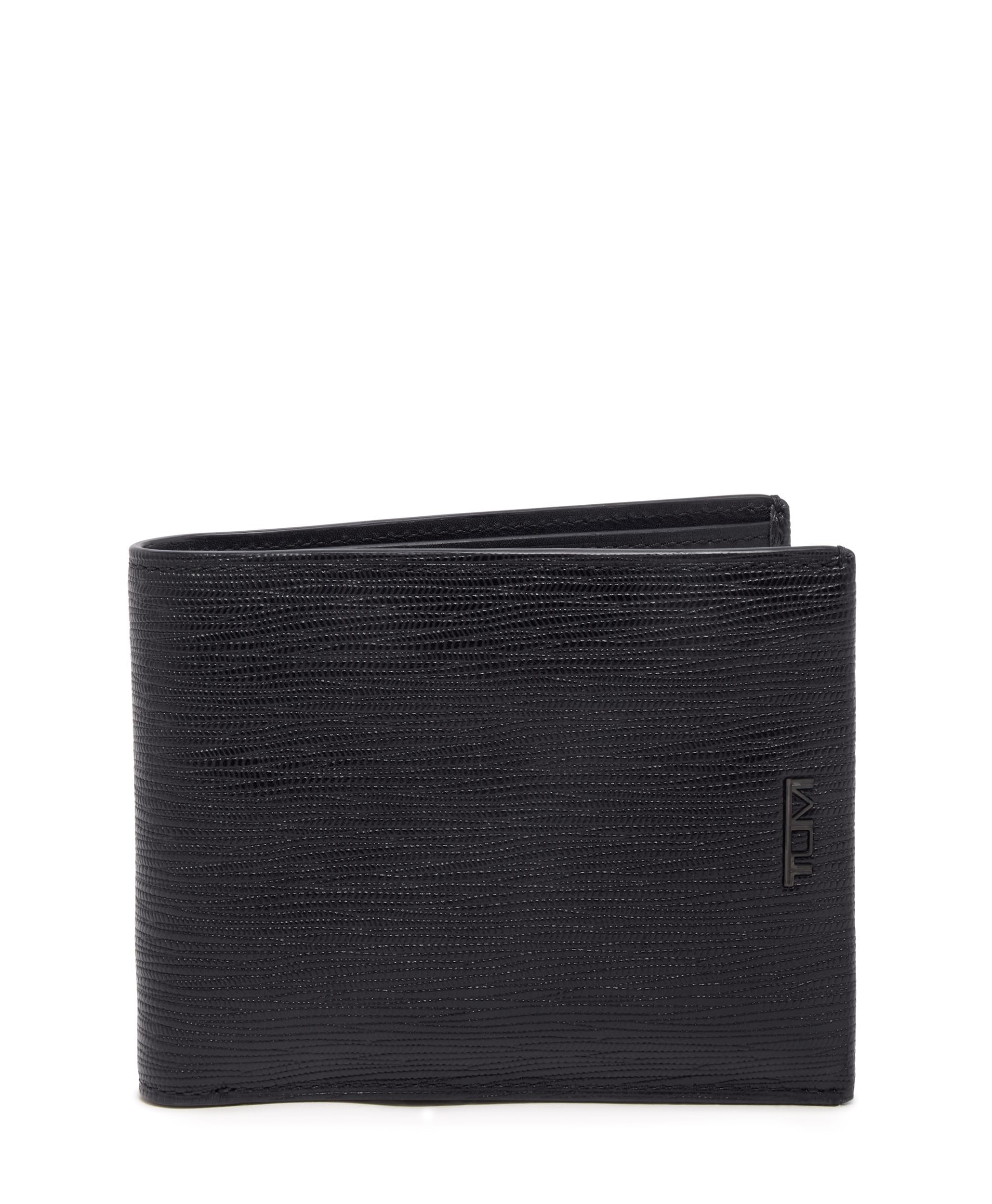Tumi Mens Global Removeable Passcase Black Embossed One Size