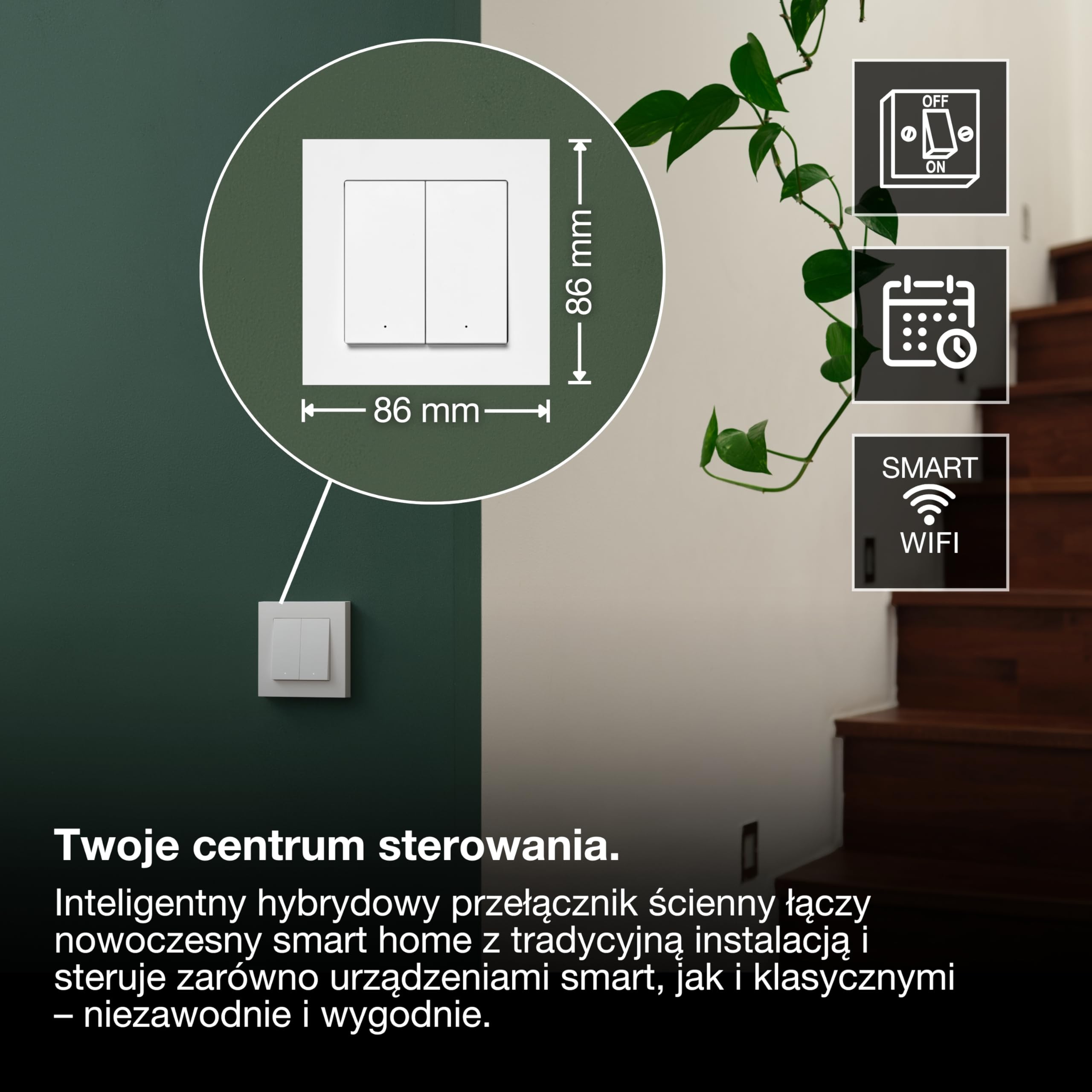 SMART+ WIFI MATTER WALL SWITCH 2 Channel