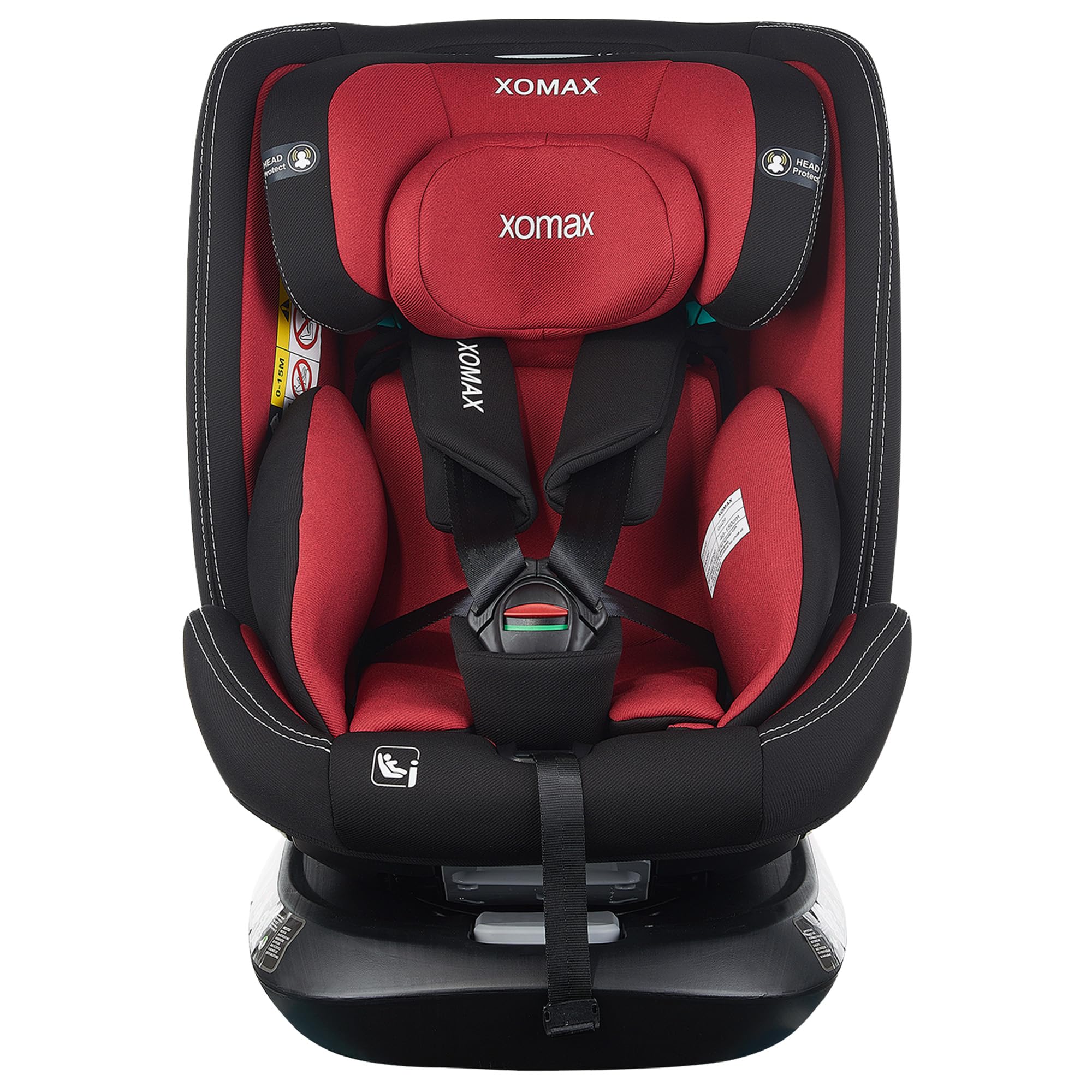 XOMAX G409 IOT Asiento infantil giratorio 360°, ISOFIX I crece, 0 – 36 kg, 0 – 12 años, grupo 0+/1/2/3, arnés de 5 puntos, cinturón de 3 puntos, funda lavable I ECE R129