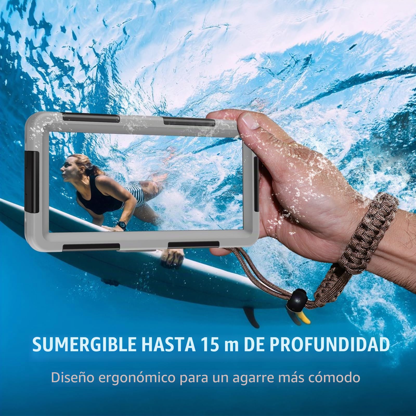 Funda Impermeable Móvil IPX8 15M Bolsa para Móvil Estanca a Prueba de Agua Compatible para iPhone 17 Pro 17 Air 17 Pro MAX 16 15 14 13 Pro MAX 16 15 14 Pro Samsung S25 S24 S23 Ultra