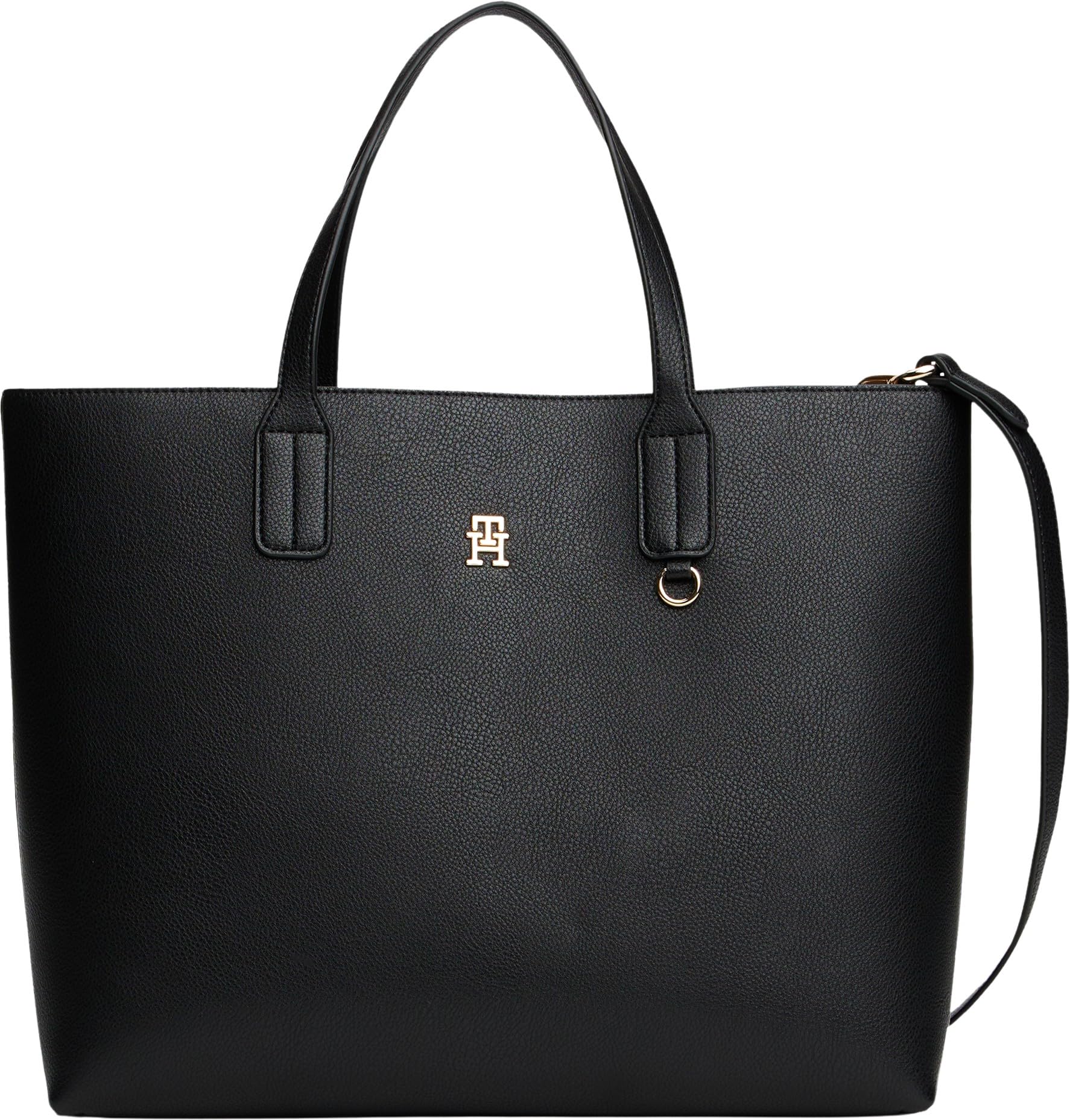 Tommy Hilfiger Women's TH ICON SATCHEL AW0AW18122 Satchel, BLACK, One Size