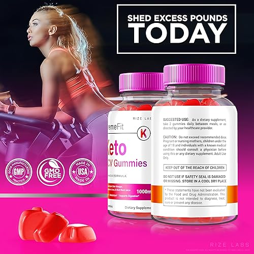 Miniatura 8 de rize labs - Gomitas Xtremefit Keto ACV para pérdida de peso avanzada, fórmula avanzada, suplemento de vinagre de sidra de manzana (120 gomitas)