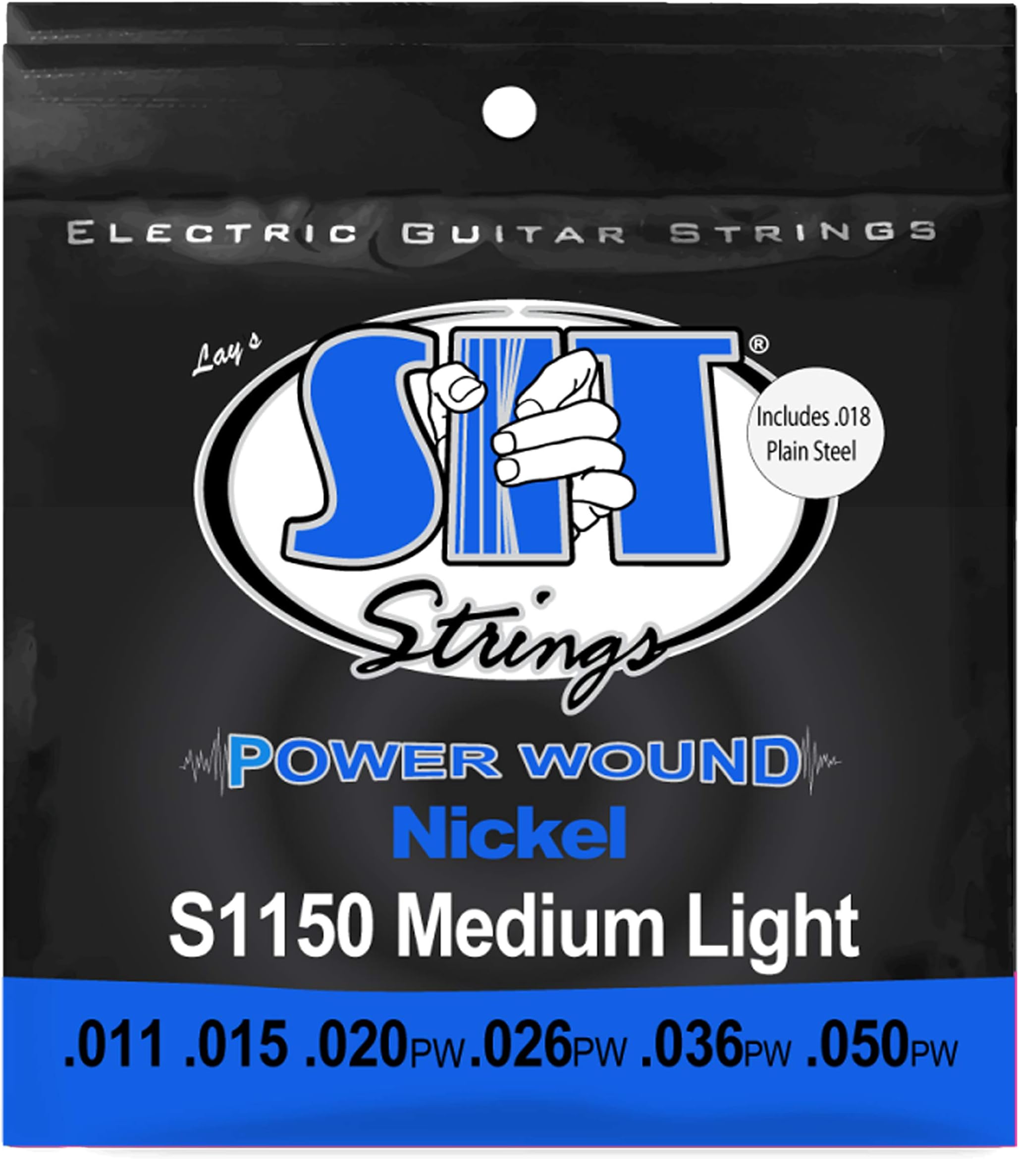 Power Wound Nickel Electric Guitar Strings (S.I.T.), Medium Light 11-50, S1150