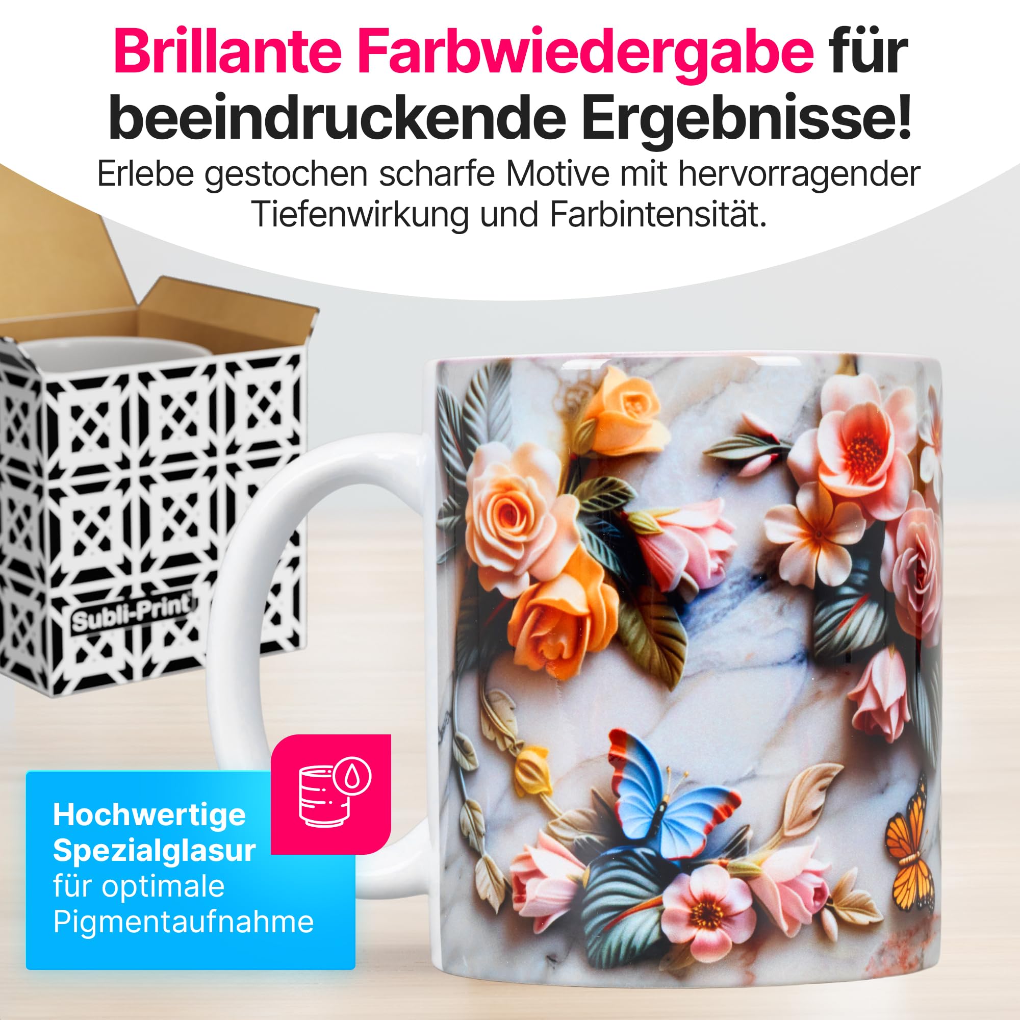 Sublimationstassen Classic - 24x Sublimationstassen AAA Classic – hochwertige Sublimation Rohlinge, einzeln im Transportkarton, perfekt für Sublimationsdruck & Fototassen.