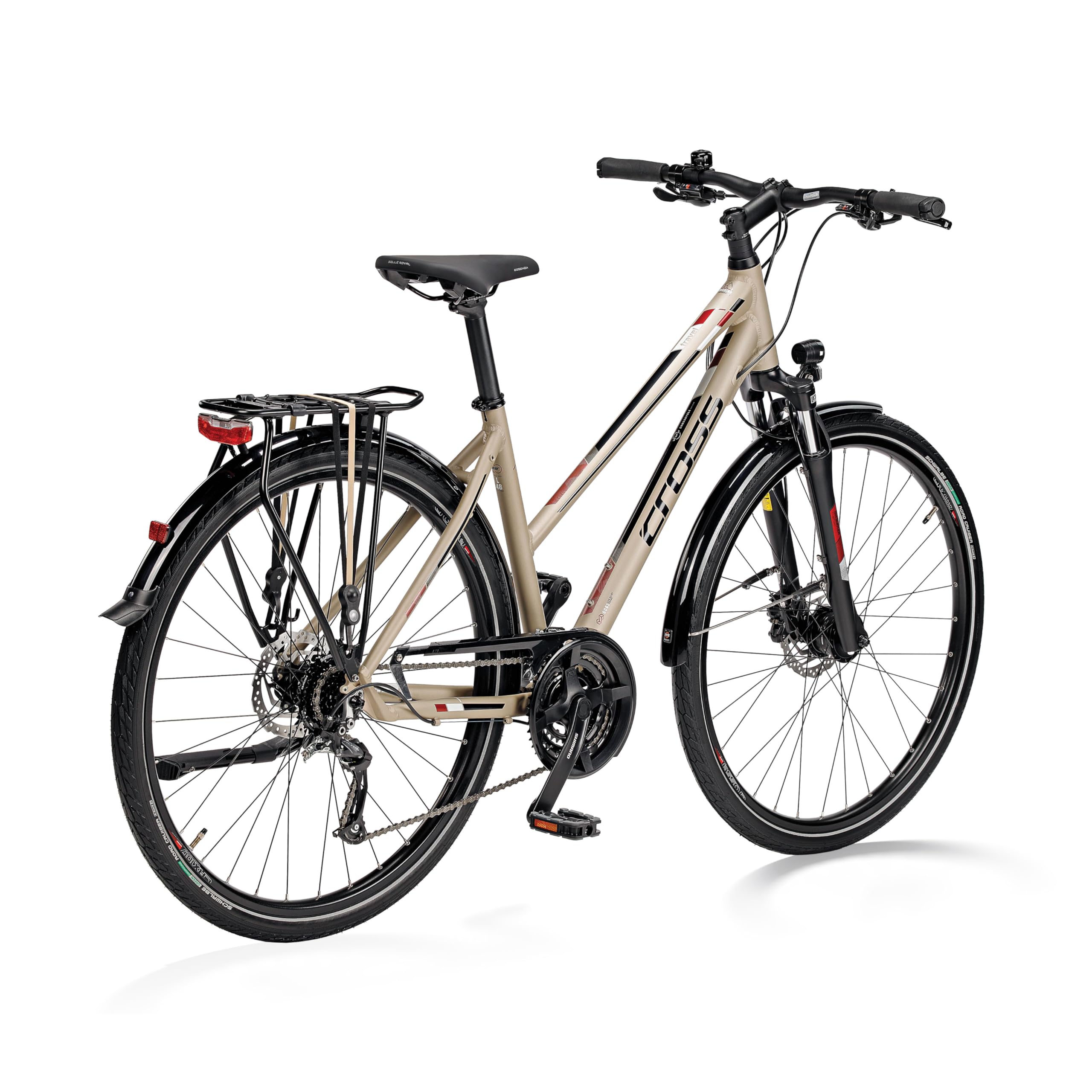 Airtracks 28 Zoll Damen Trekking Fahrrad TRAVEL Lady Trekkingrad 24 x Gang Shimano Altus RD-M2000 SGS Beige Matt - Rahmenhöhen 44cm 48cm 52cm - Modelljahr 2026