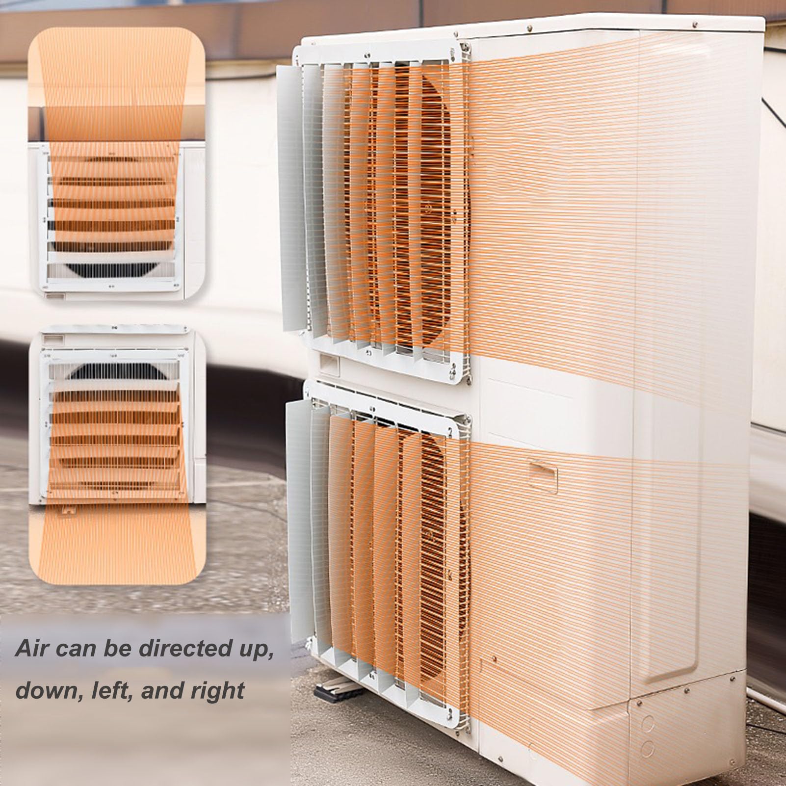 Copertura universale per esterni AC Defender – Griglia deflettore in acciaio inox per compressore e condensatore, protezione antivento 50 x 50 cm, unità anti-diretta resistente alle intemperie