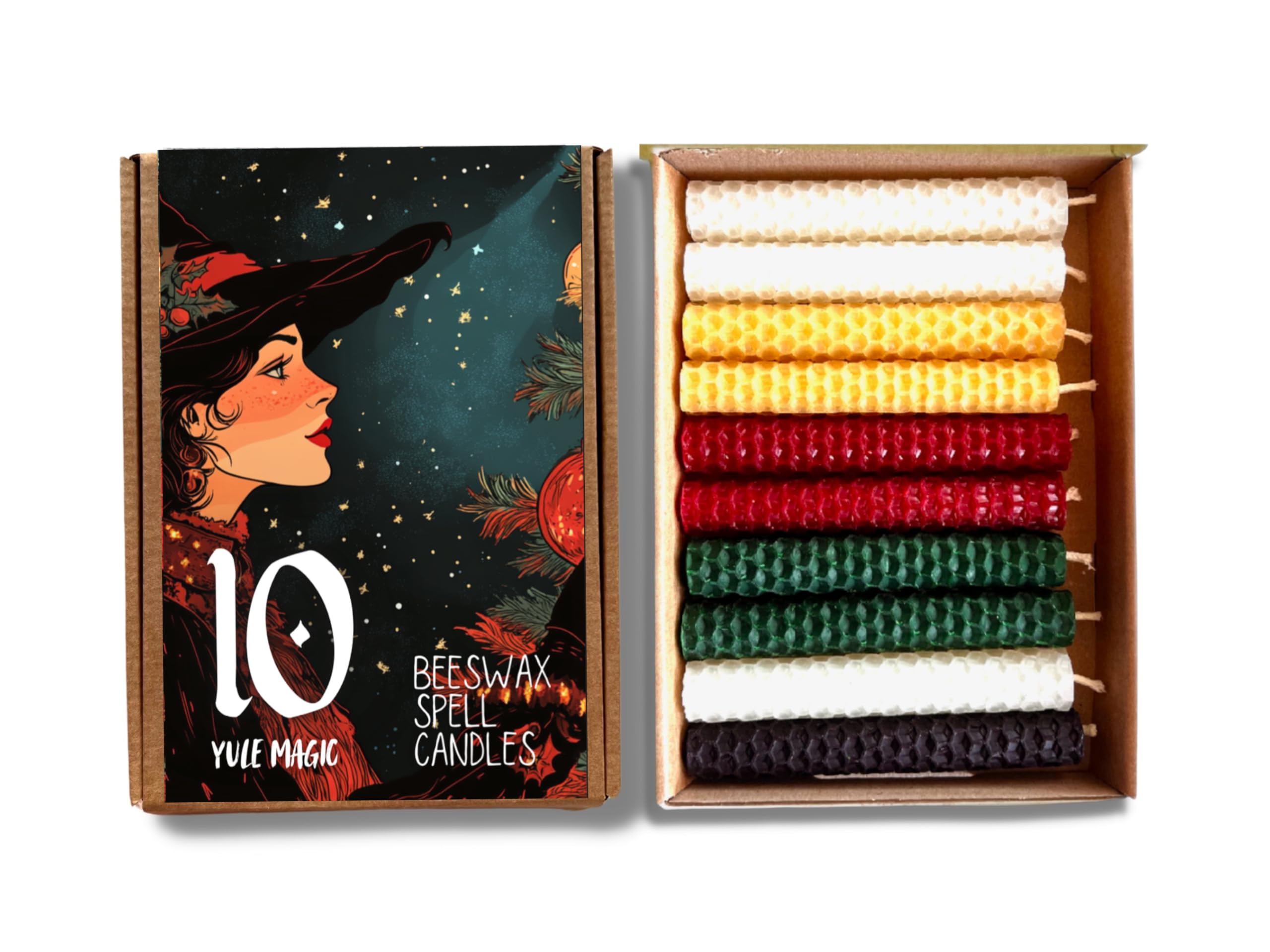 Set 250 Pz Multicolori Di Candele In Cera D'api 5 Colori N80: Giallo, – Www..shop - Foto 3