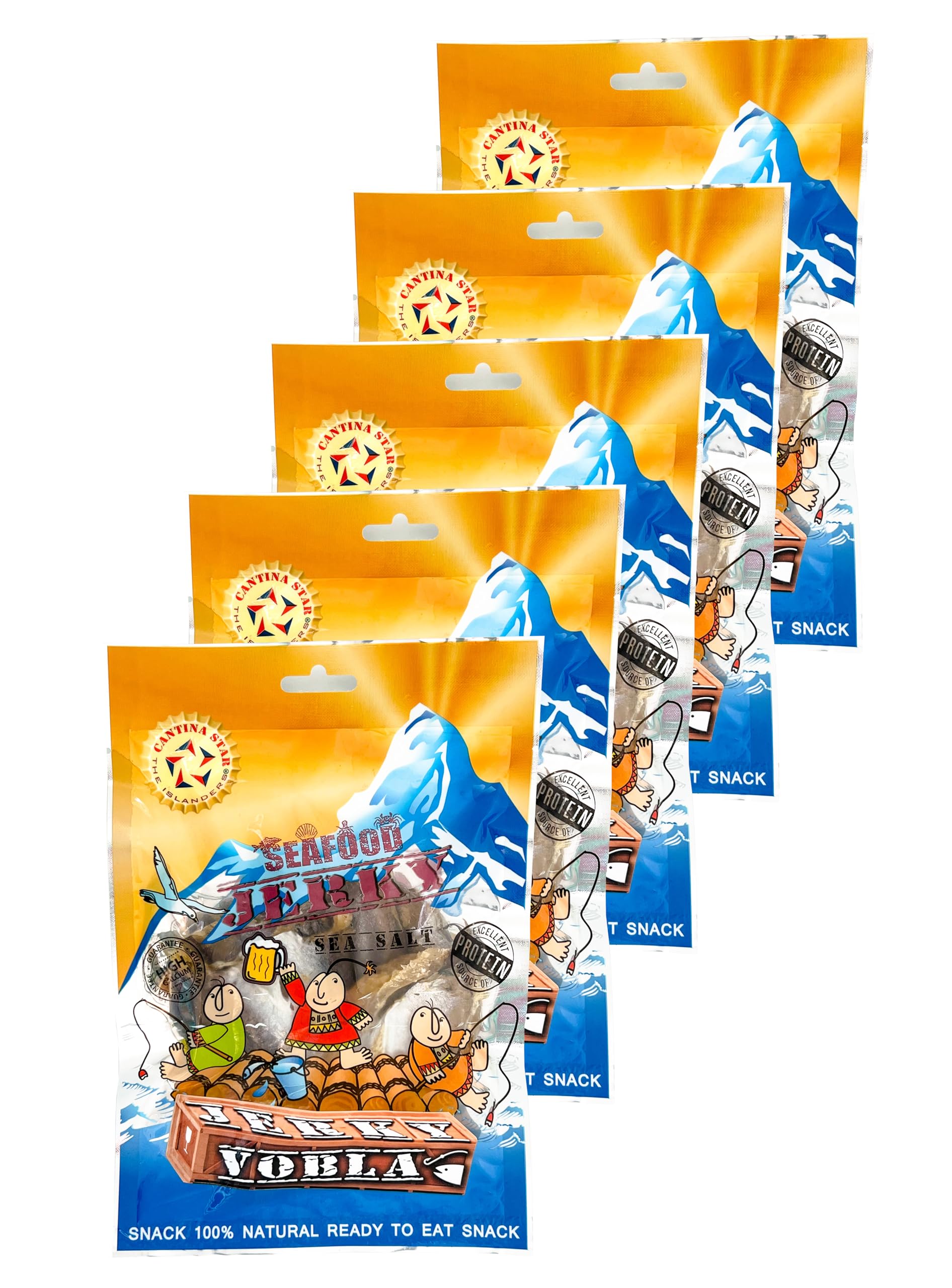 Cantina Star "Vobla" Fish Jerky (Dried Fish), 90g, Pack of 5