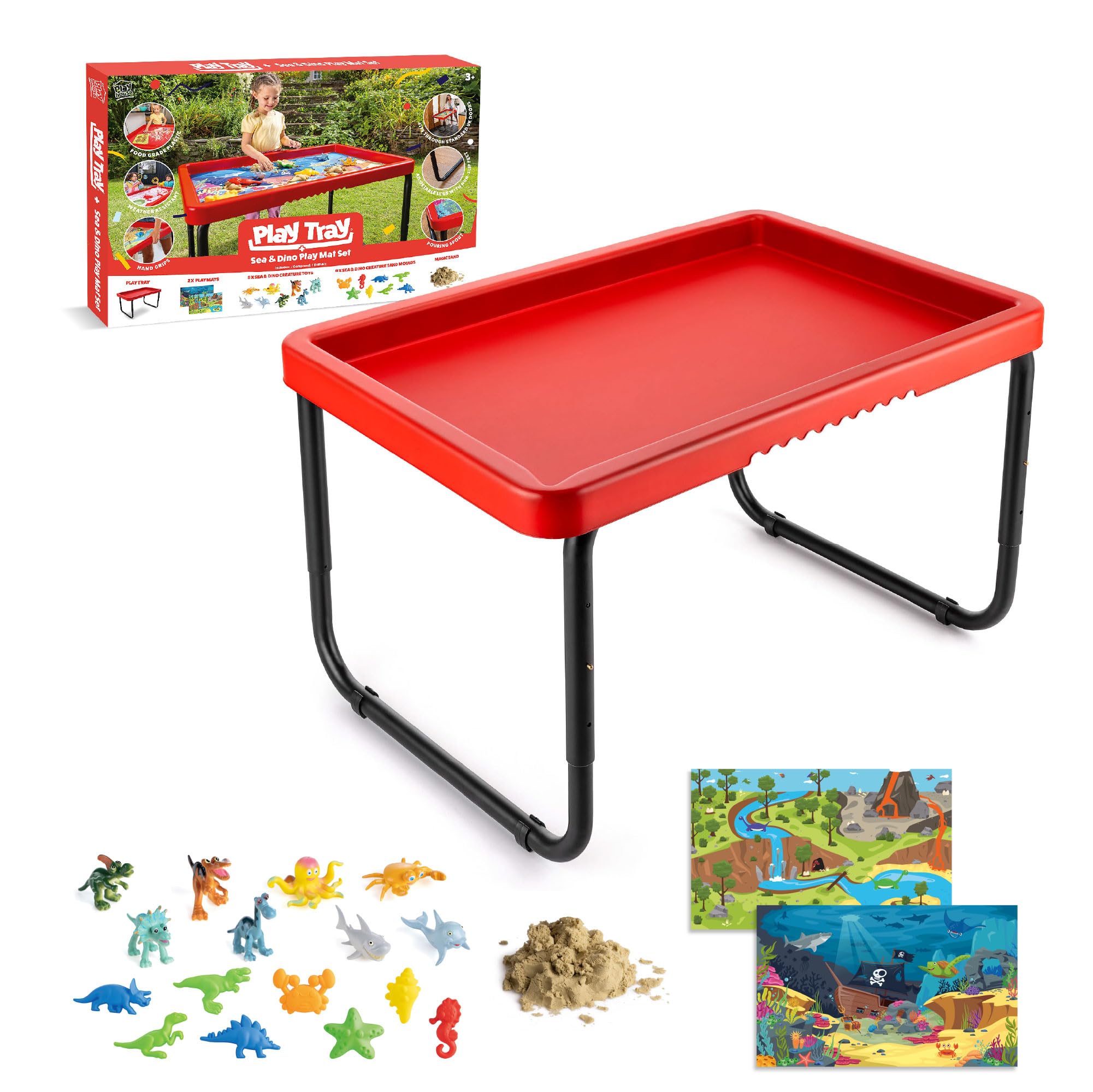 Toyrific Sea and Dino Play Tray Table - Plastic - 2