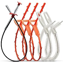 Sonda Sturatubi – 80cm Lunghezza – Diametro 1,15cm. Molla Sturatubi con 2 Spazzole di 45cm e 3 Artigli da 50cm. Stura Tubi di Scarico e Sgorga Lavandini Professionali.