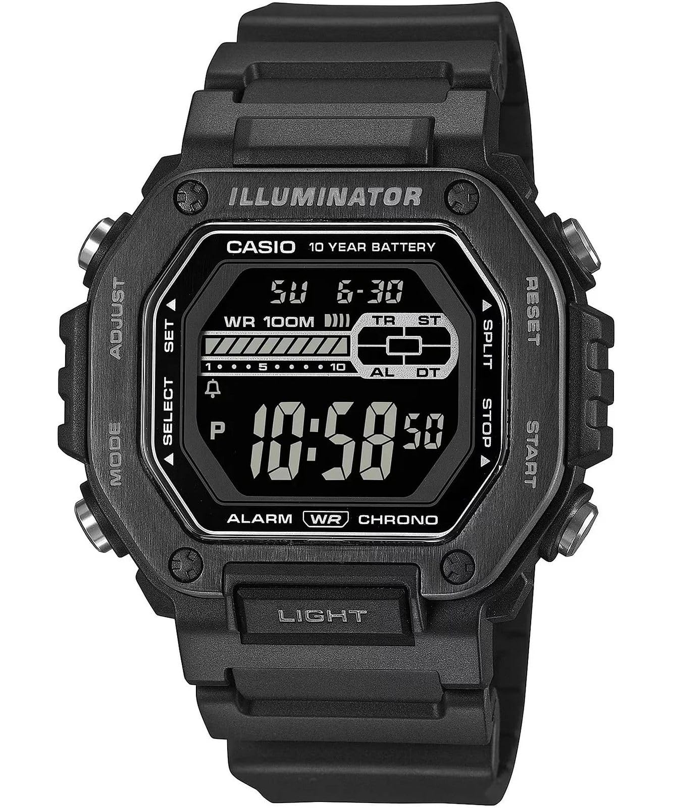 CasioMen's Digital Quartz Watch with Plastic Strap MWD-110HB-1BVEF